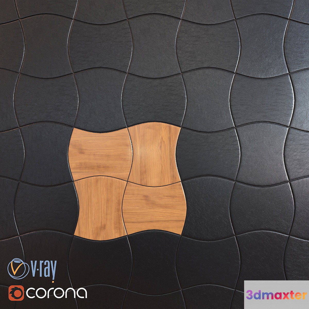 3D panel Wave - No.2 3D Max