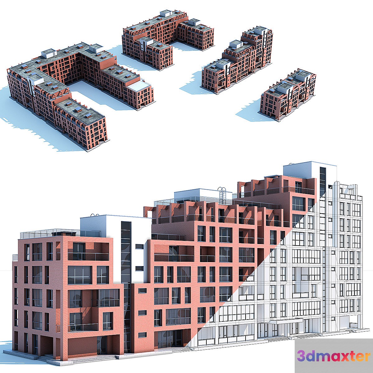 A set of buildings - No.2 3D Max