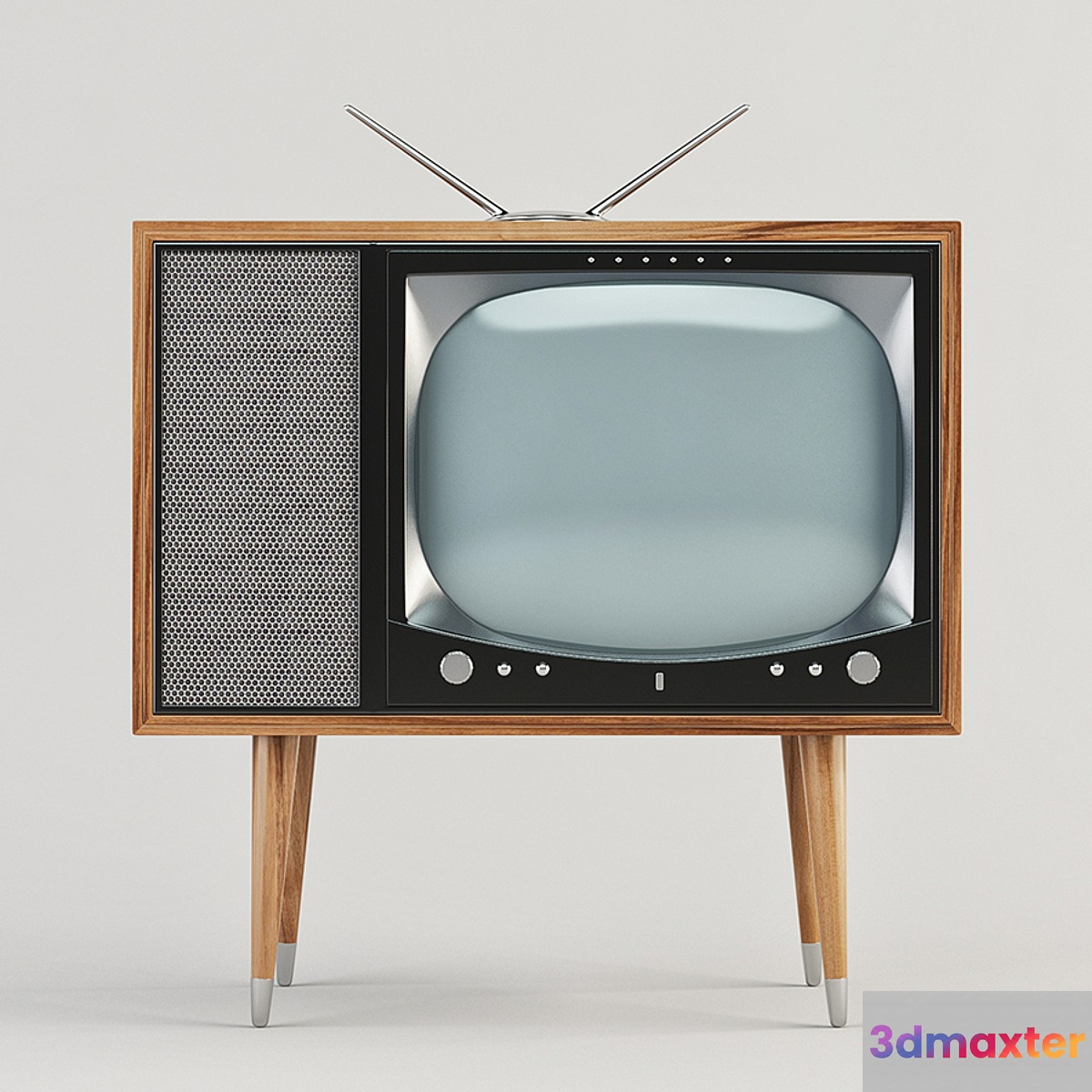 old vintage tv 3D Max