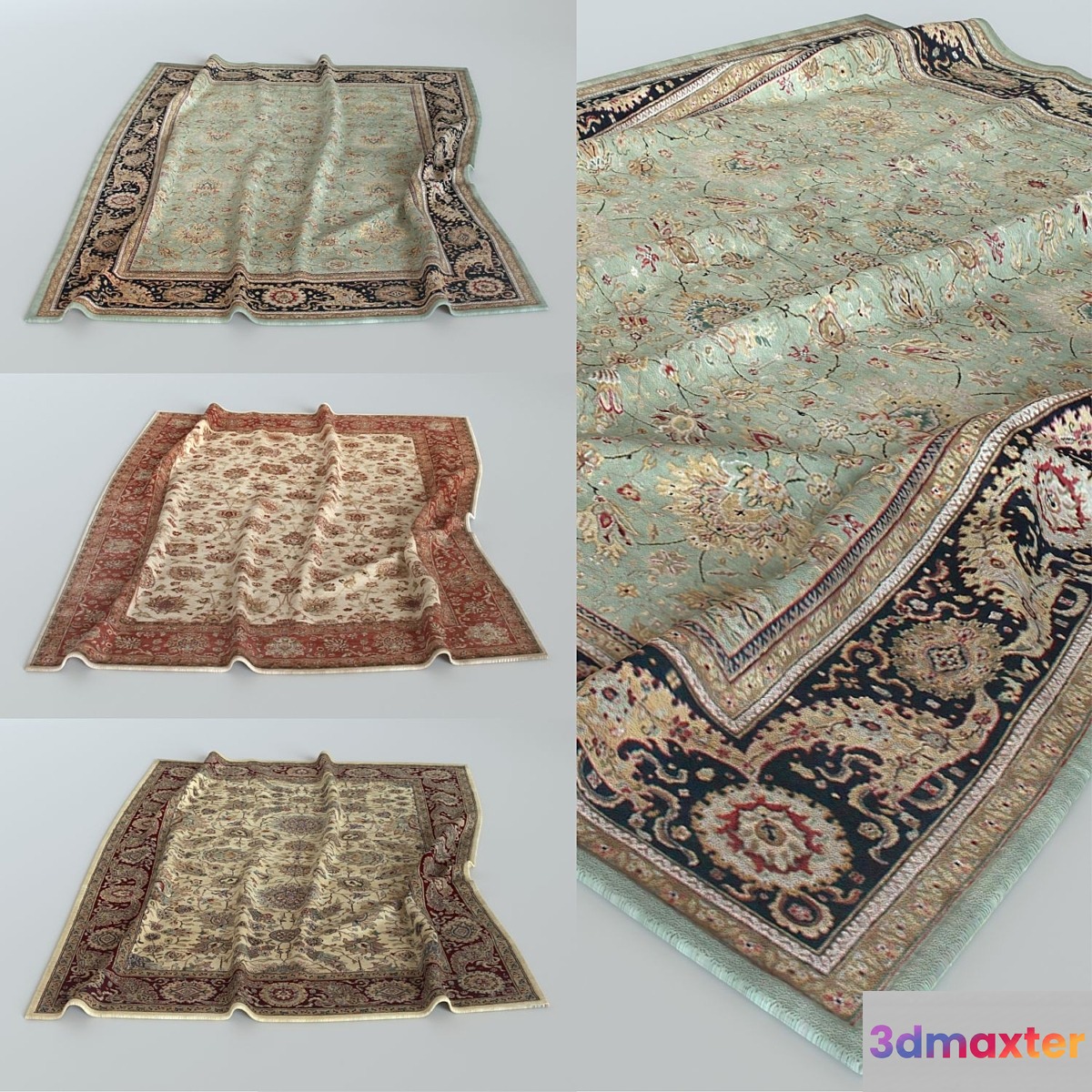 Carpet with folds 3D Max