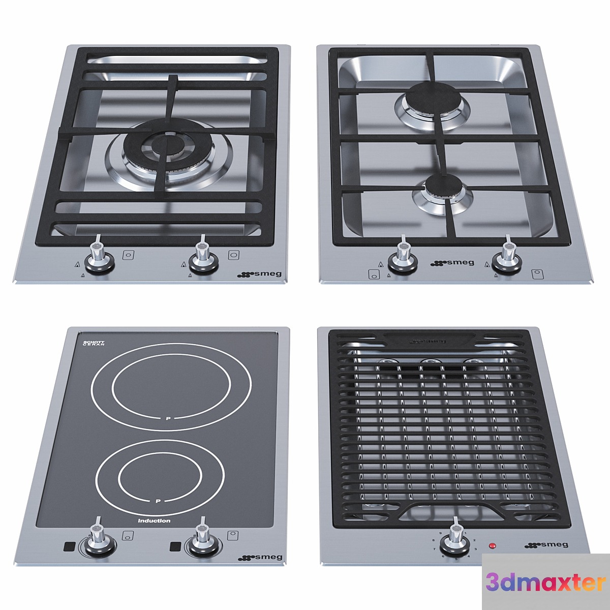 Gas hob Smeg Domino 3D Max