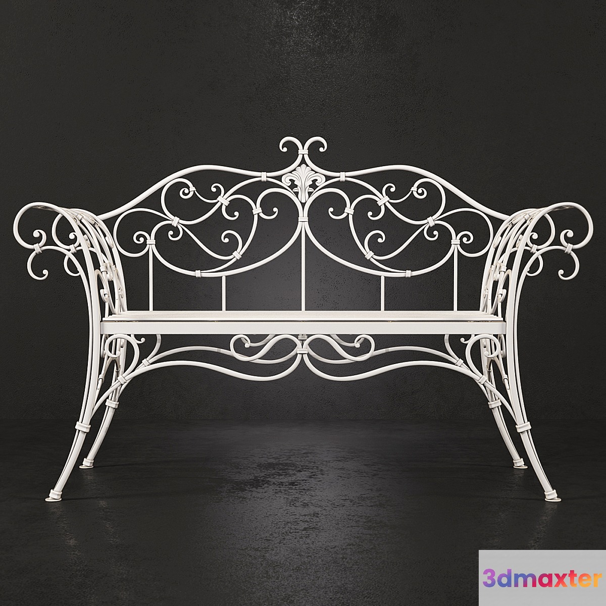 Forged bench in classic style 3D Max