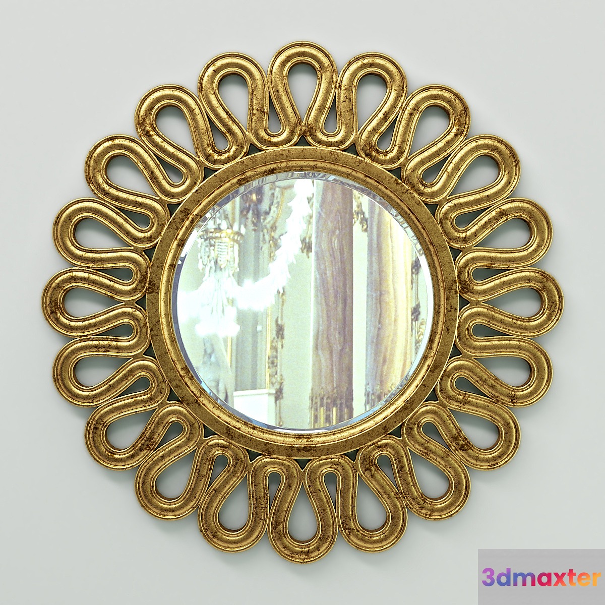 Round Mirror Frame 01 3D Max