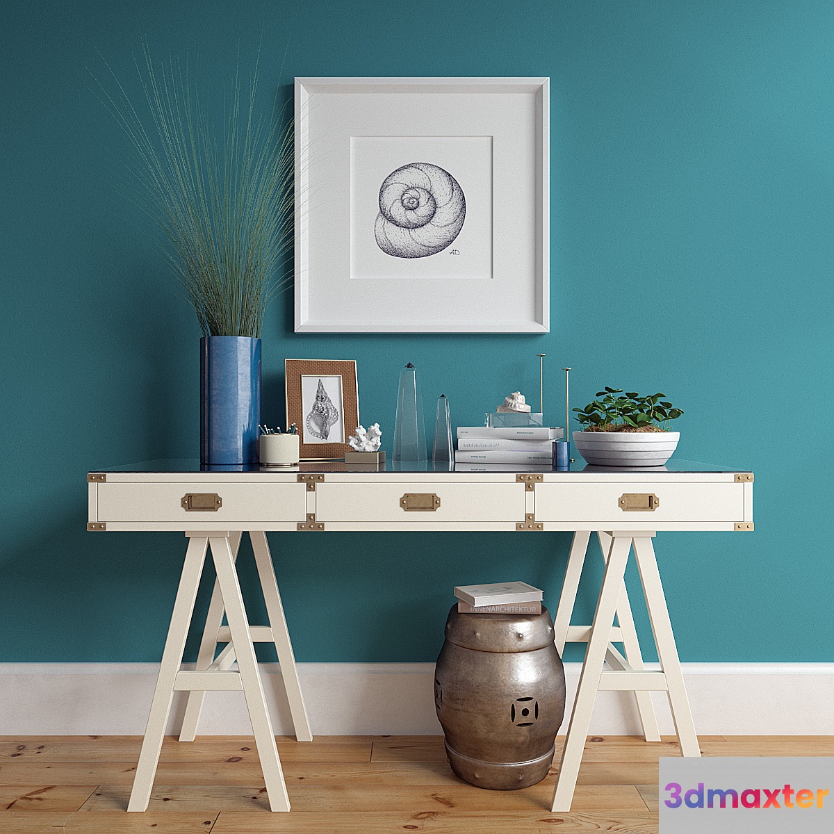 Decorative set with shells 3D Max