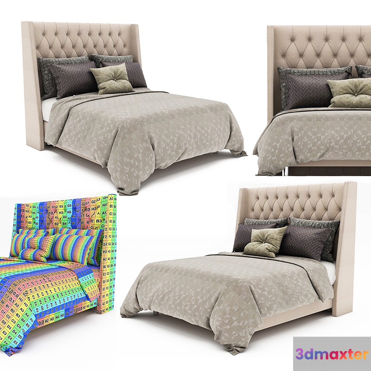 Bed collection 44 3D Max