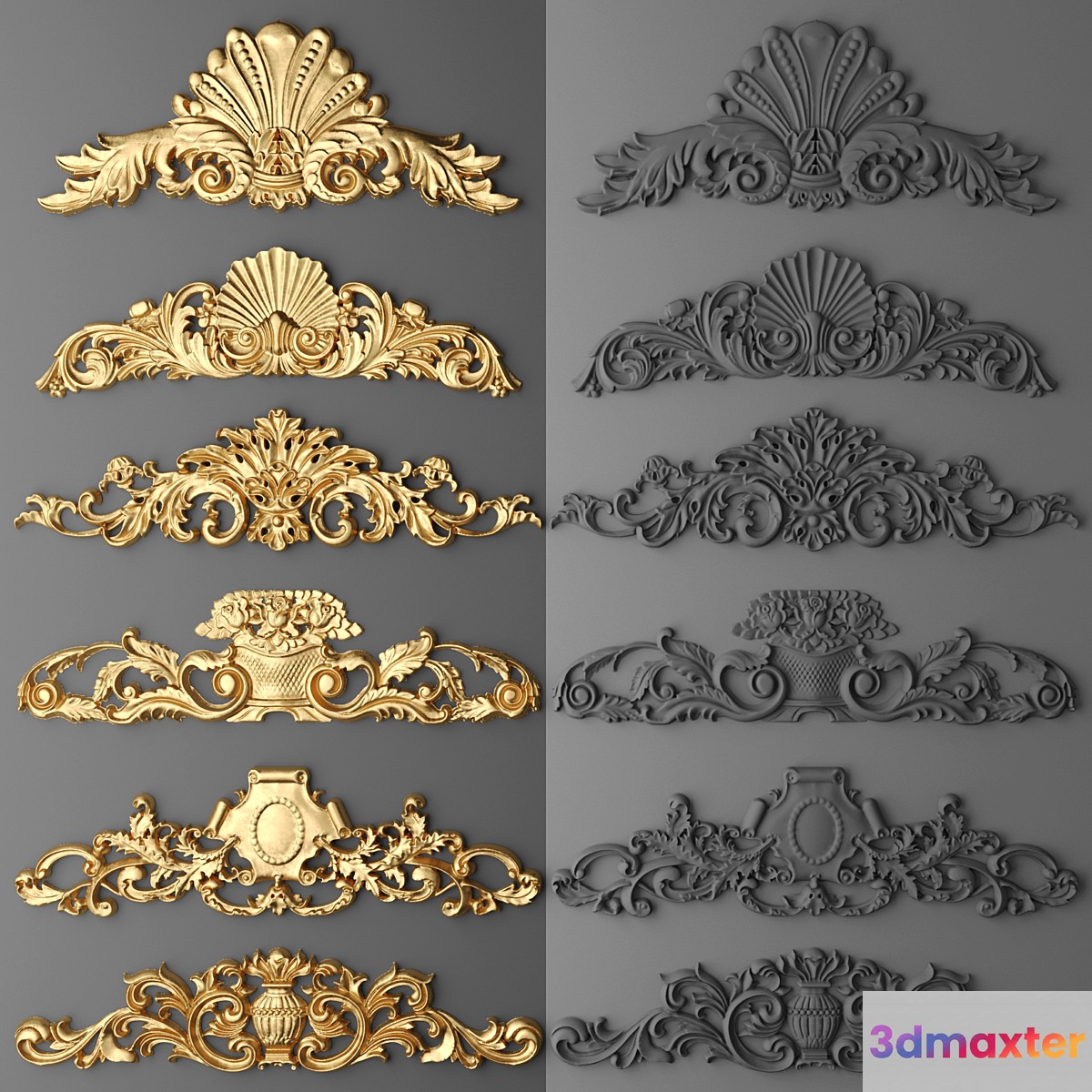 Stucco. Set. 3D Max