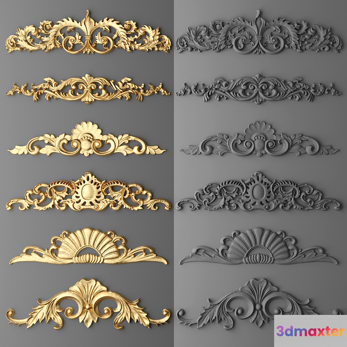 Stucco. Set. - No.10