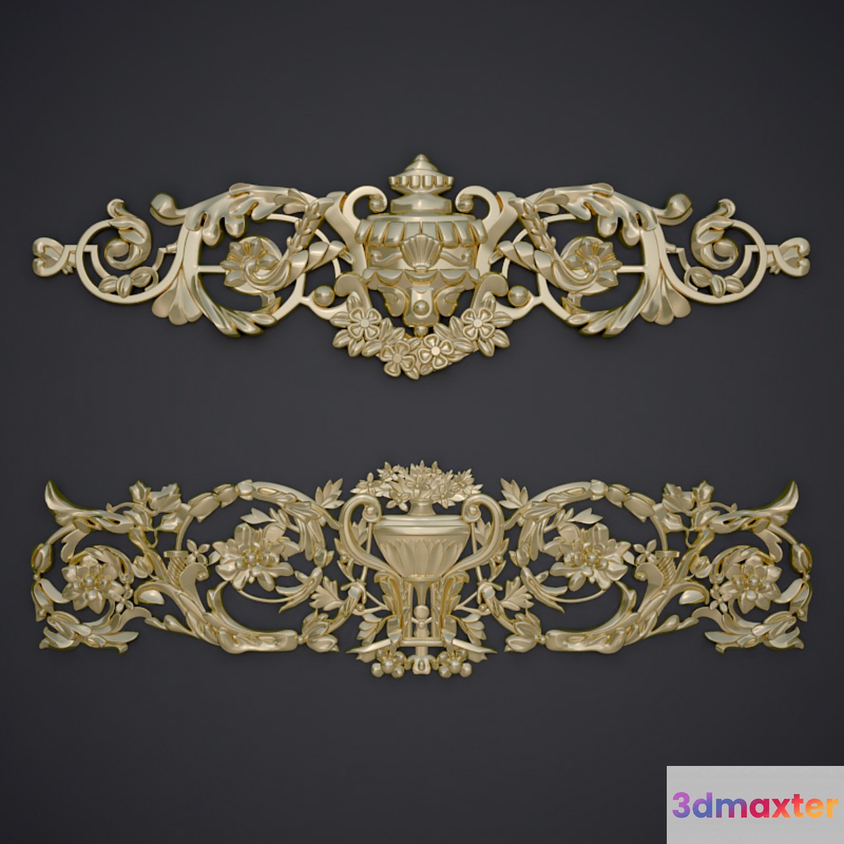 Decorative elements ornamental compositions 3D Max