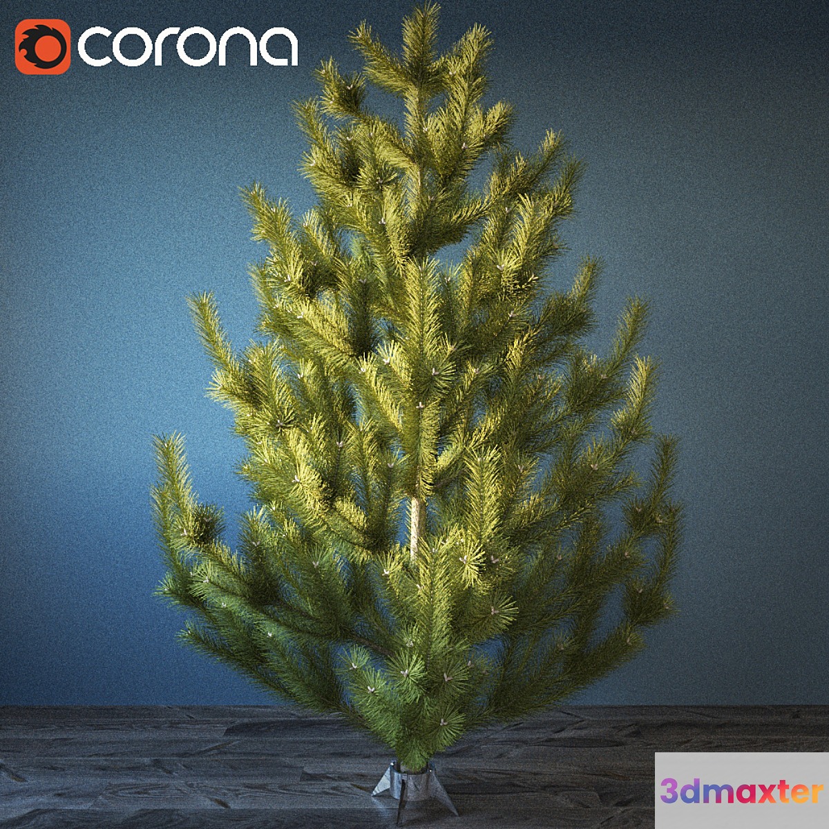 Interior pine 3D Max