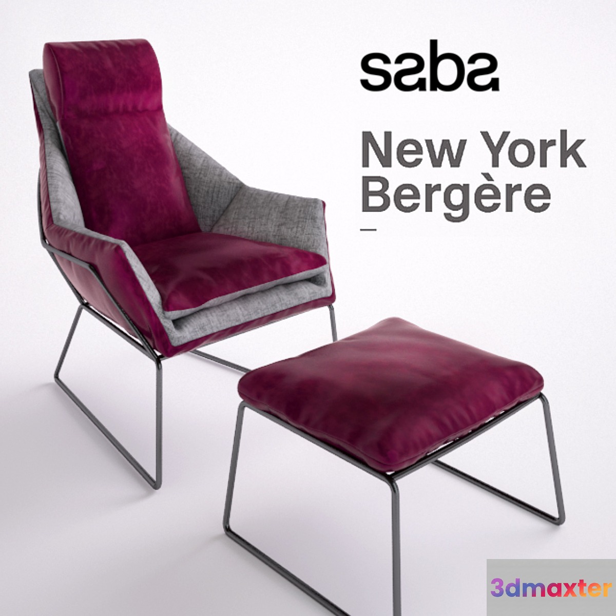 New York Bergere by Saba Italia - Armchair and Pouf