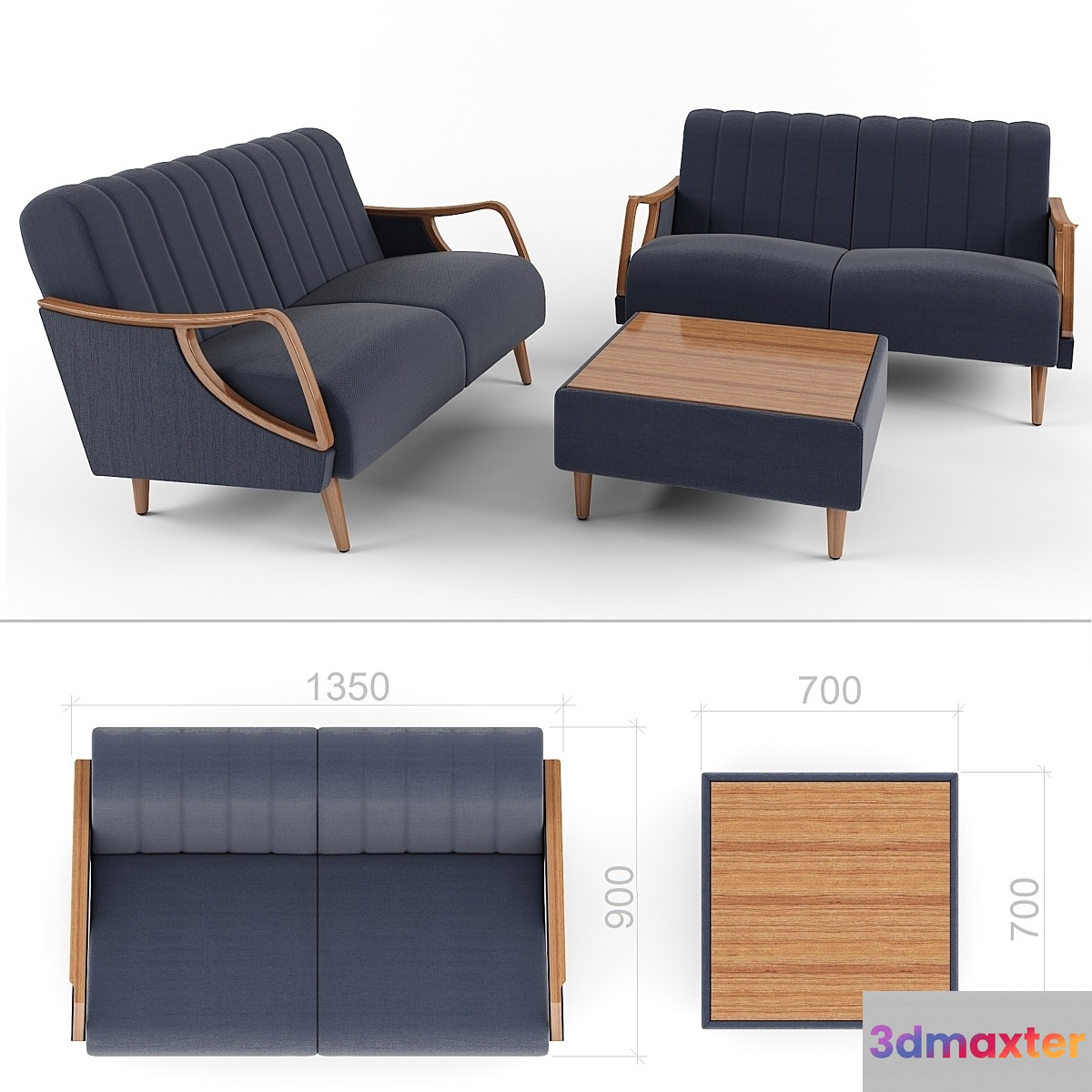 The sofa + table