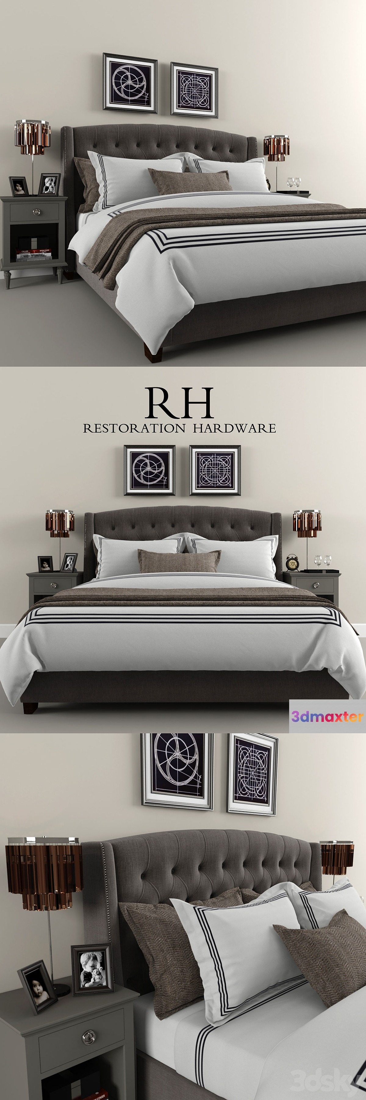 Restoration Hardware Warner Tufted bed - No.5