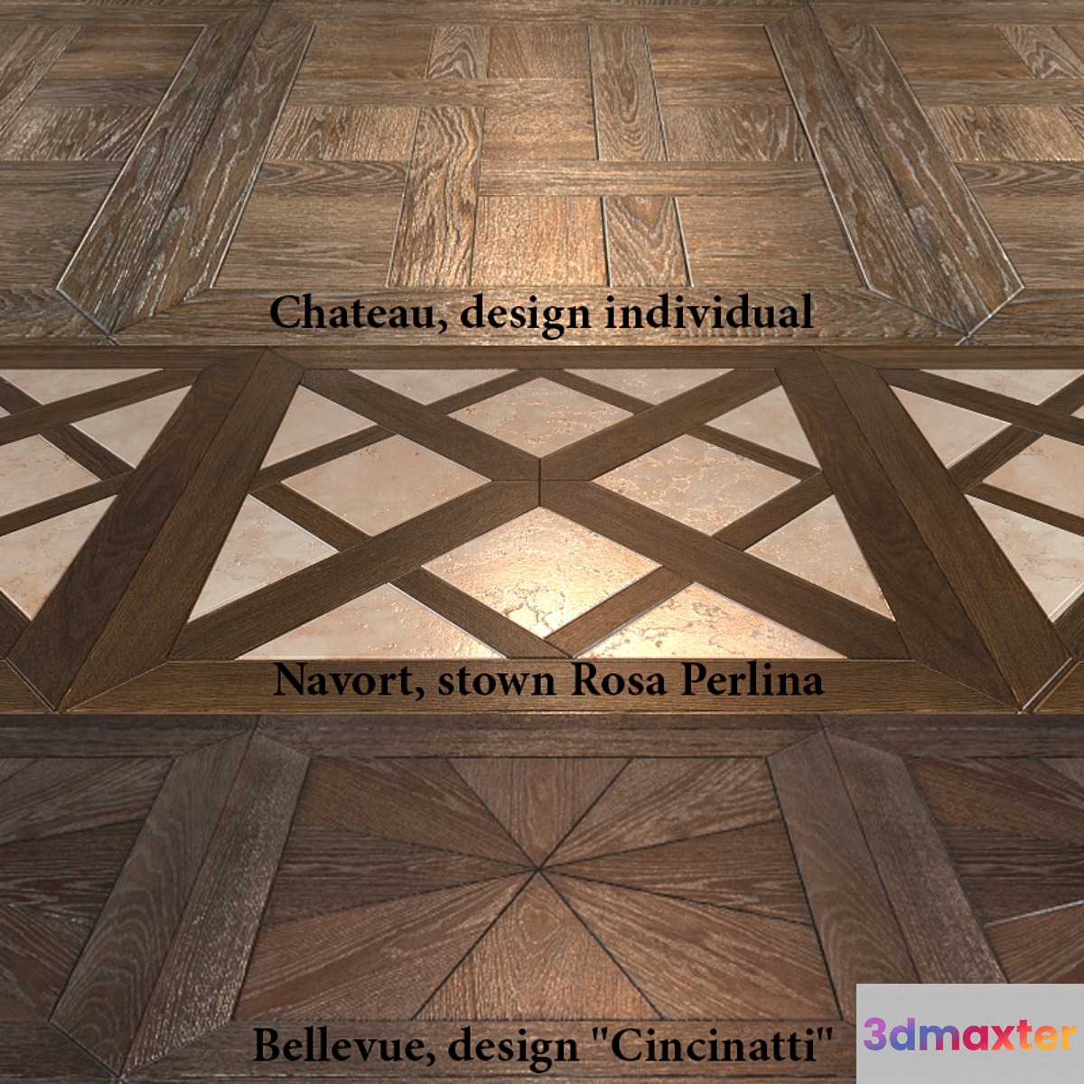 Modular flooring 6 (3 types) 3D Max