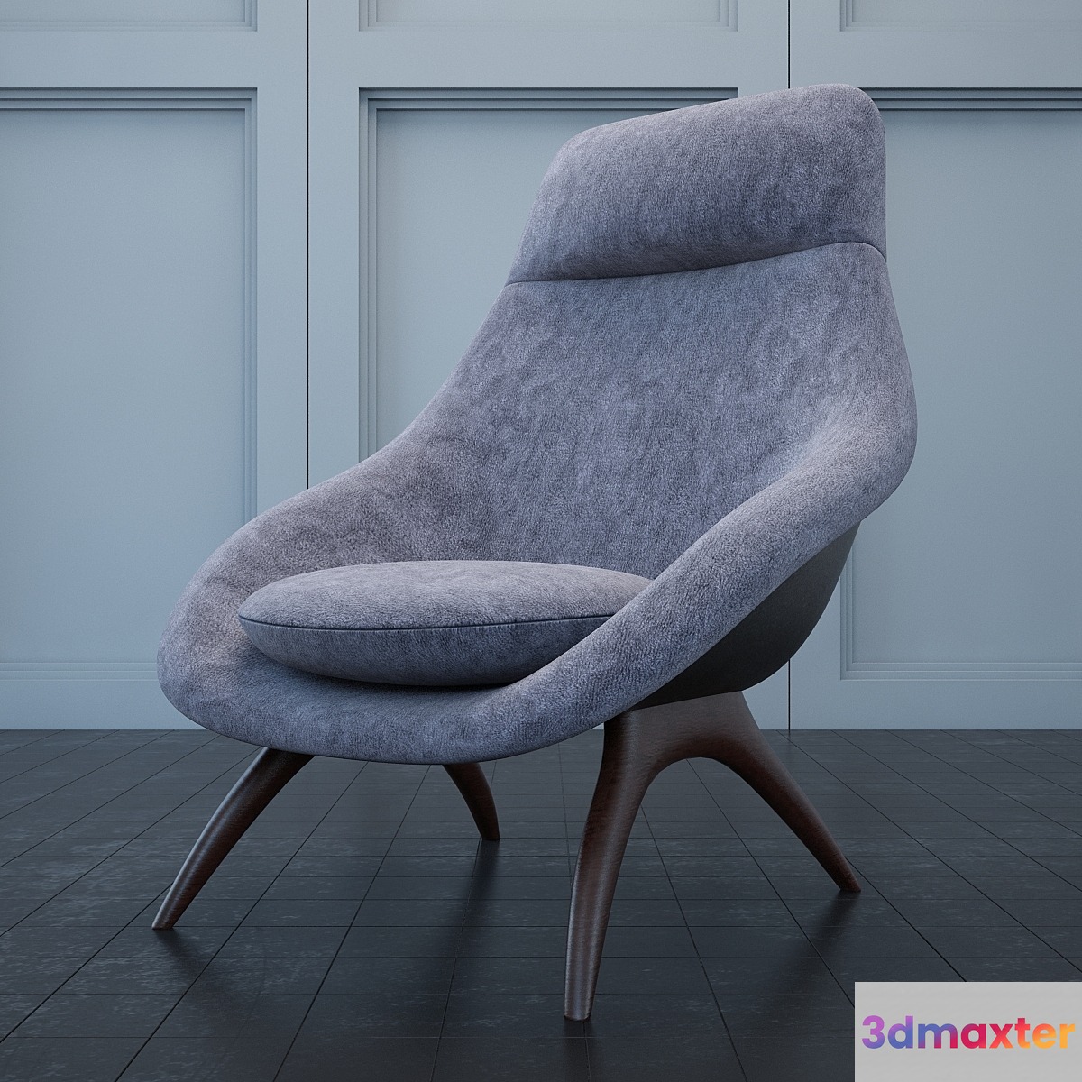 Nutwood and Plastic Frame Gemini Lounge Chairs for Lurashell