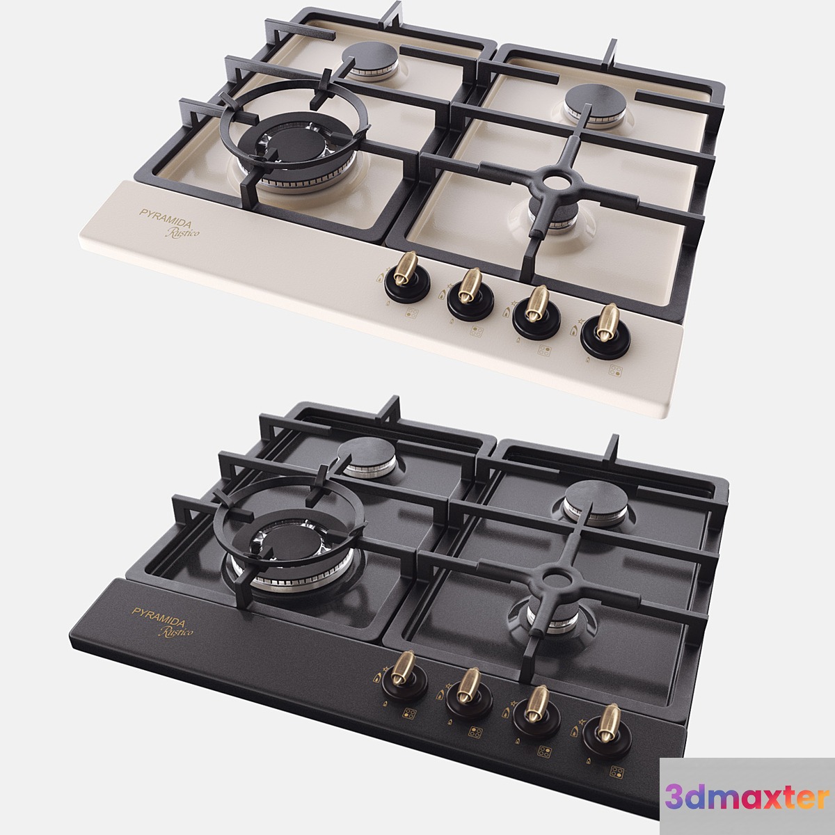 Hob pyramida pfe 642 ivory Rustico (beige and black) - No.2