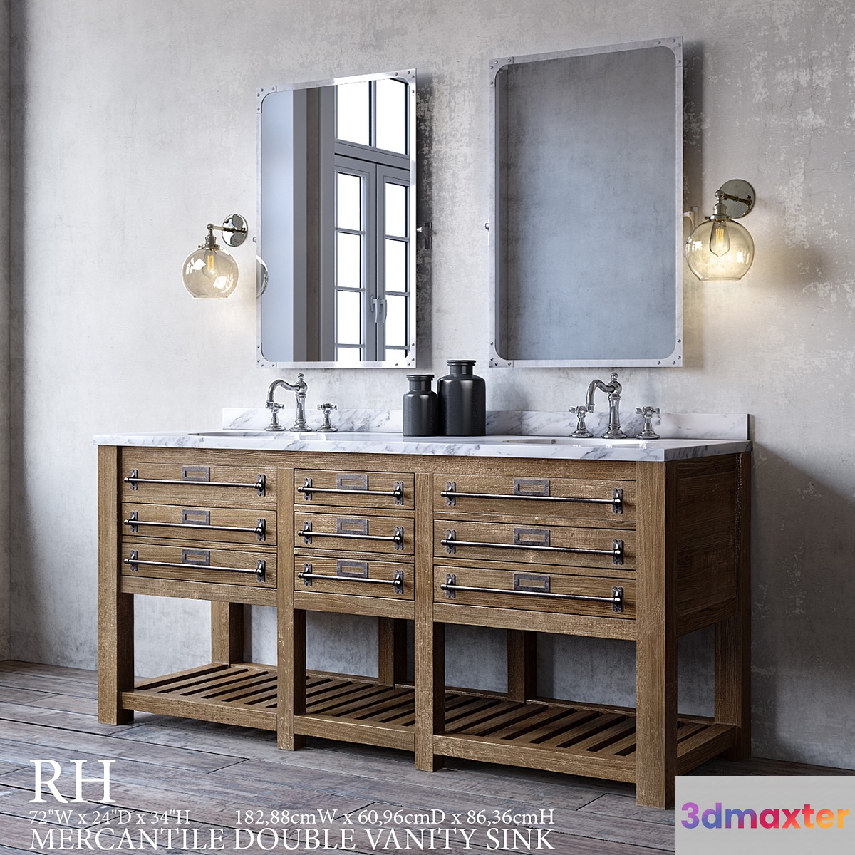 MERCANTILE DOUBLE VANITY SINK
