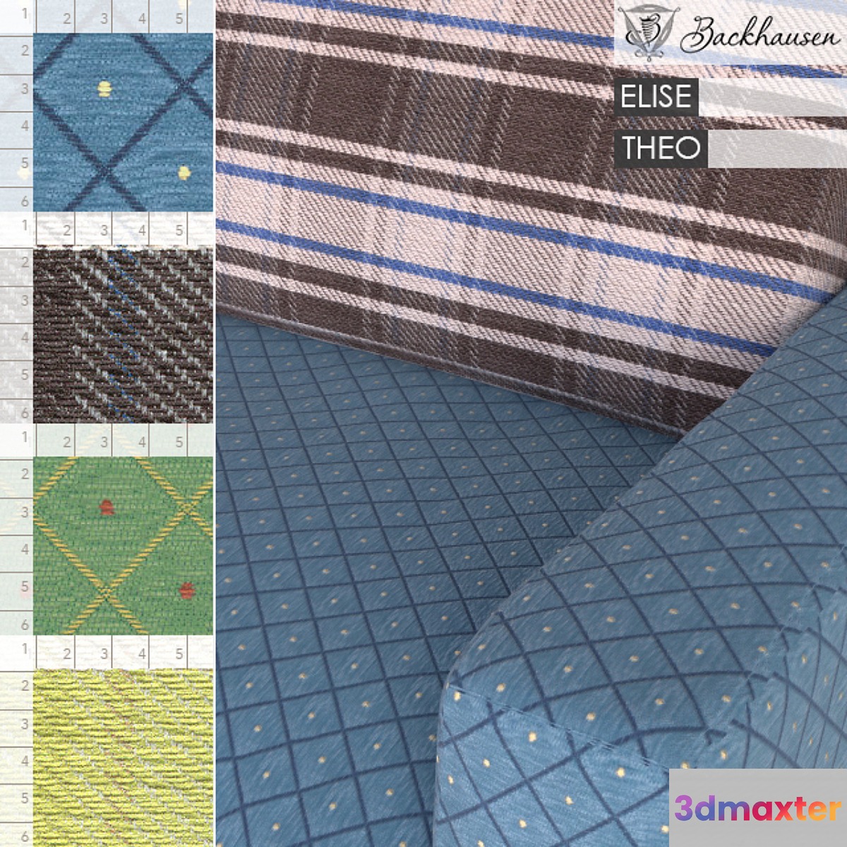 Backhausen Fabric ELISE THEO