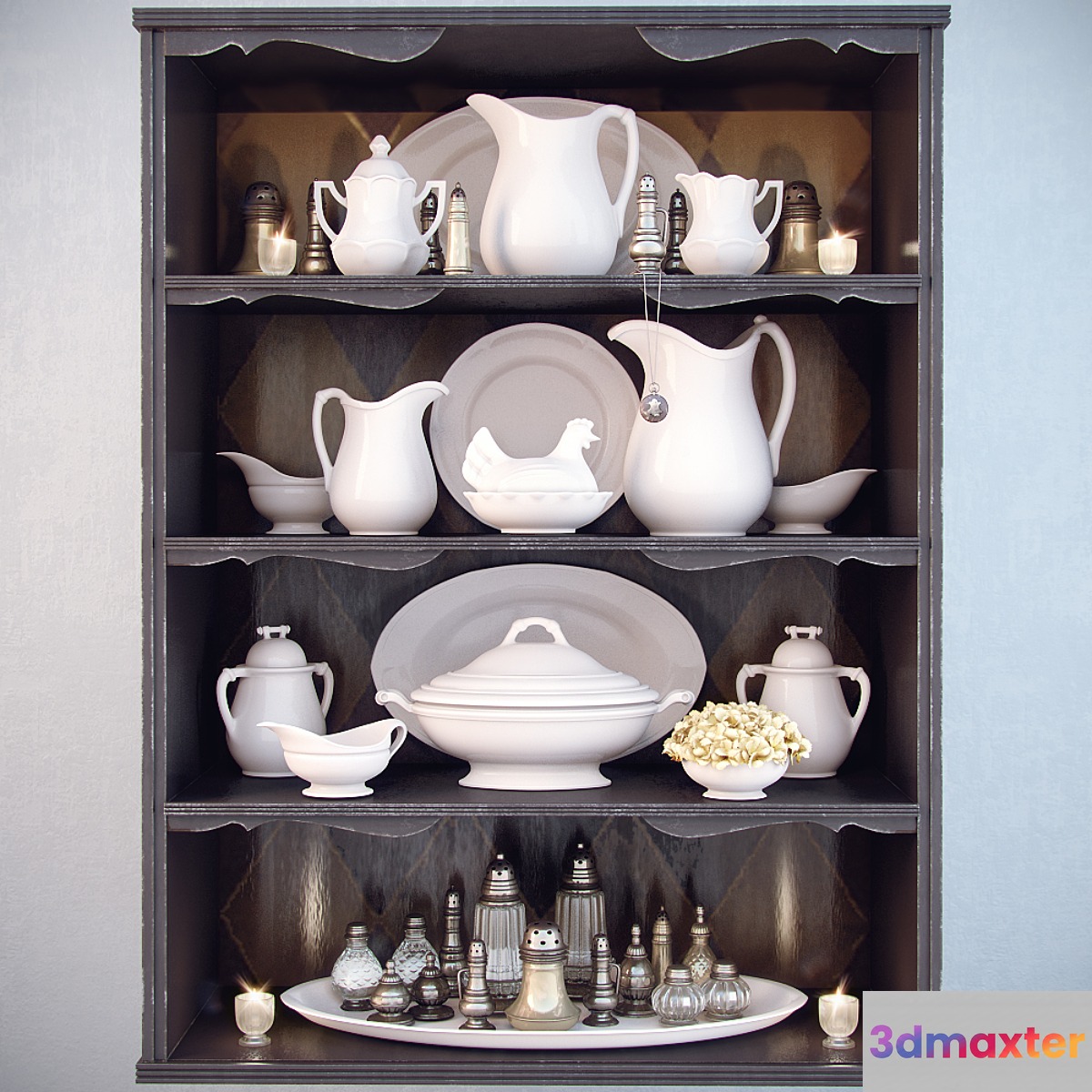 Dishes for shelves; Decor Shelf
