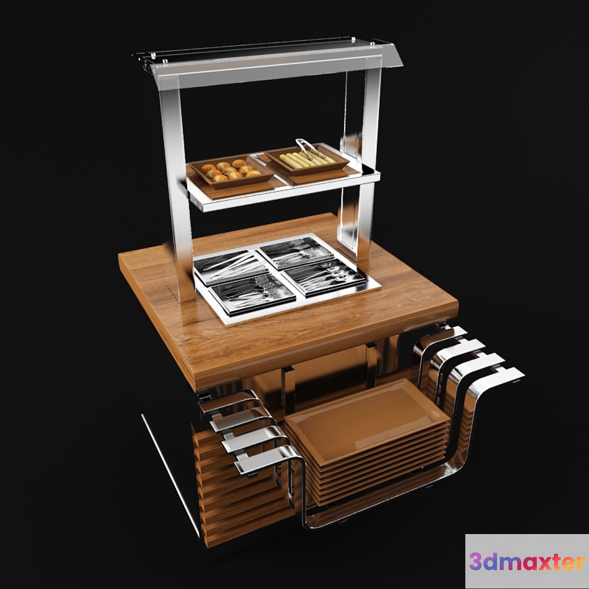 Distribution line _ equipment rack 3D Max