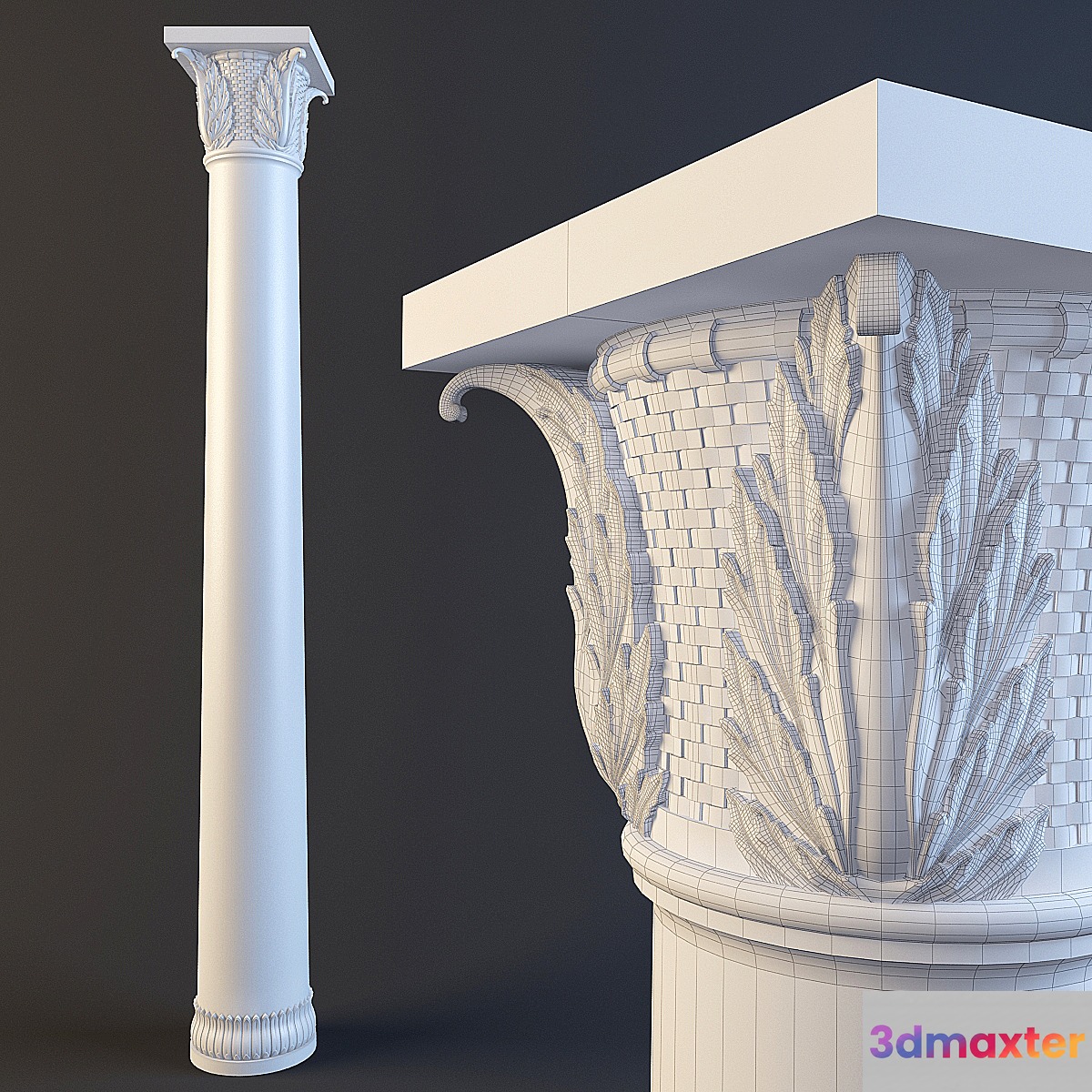 Classical Column - No.2 3D Max