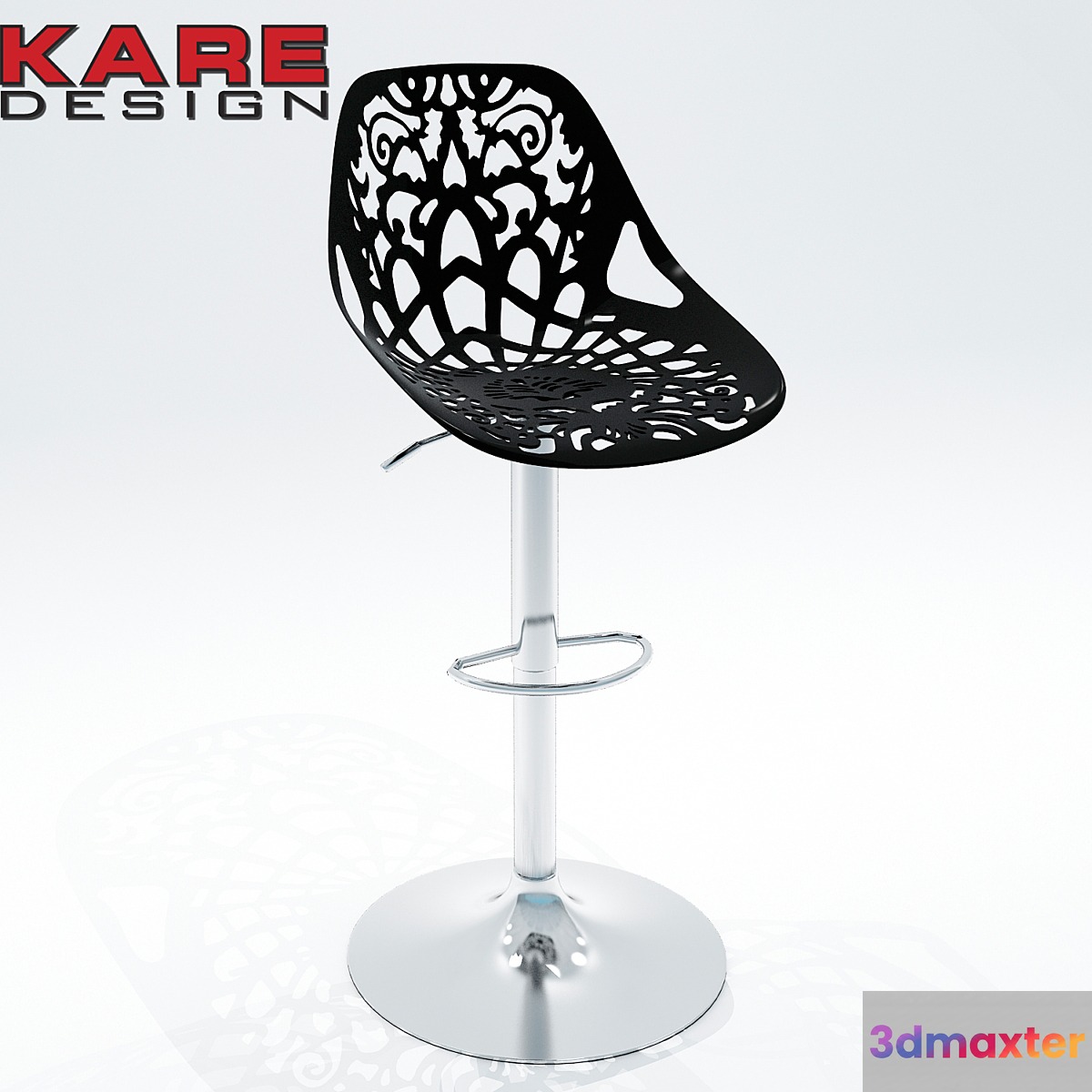 Kare Design Bar Stool Ornament black _ white
