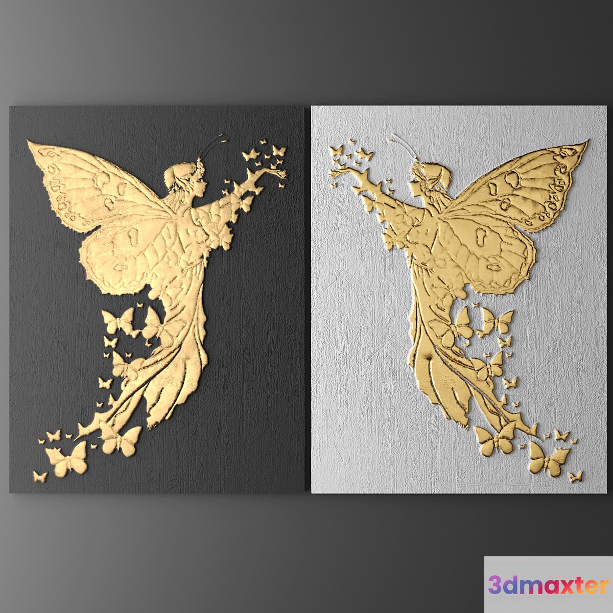 Decor for wall. Panel. 3D 3D Max