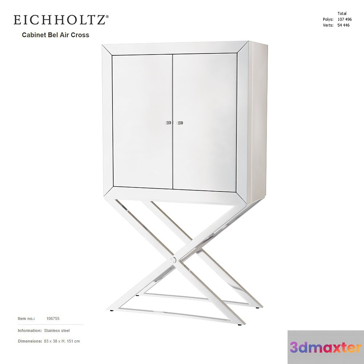 EICHHOLTZ Cabinet Bel Air Cross 106755