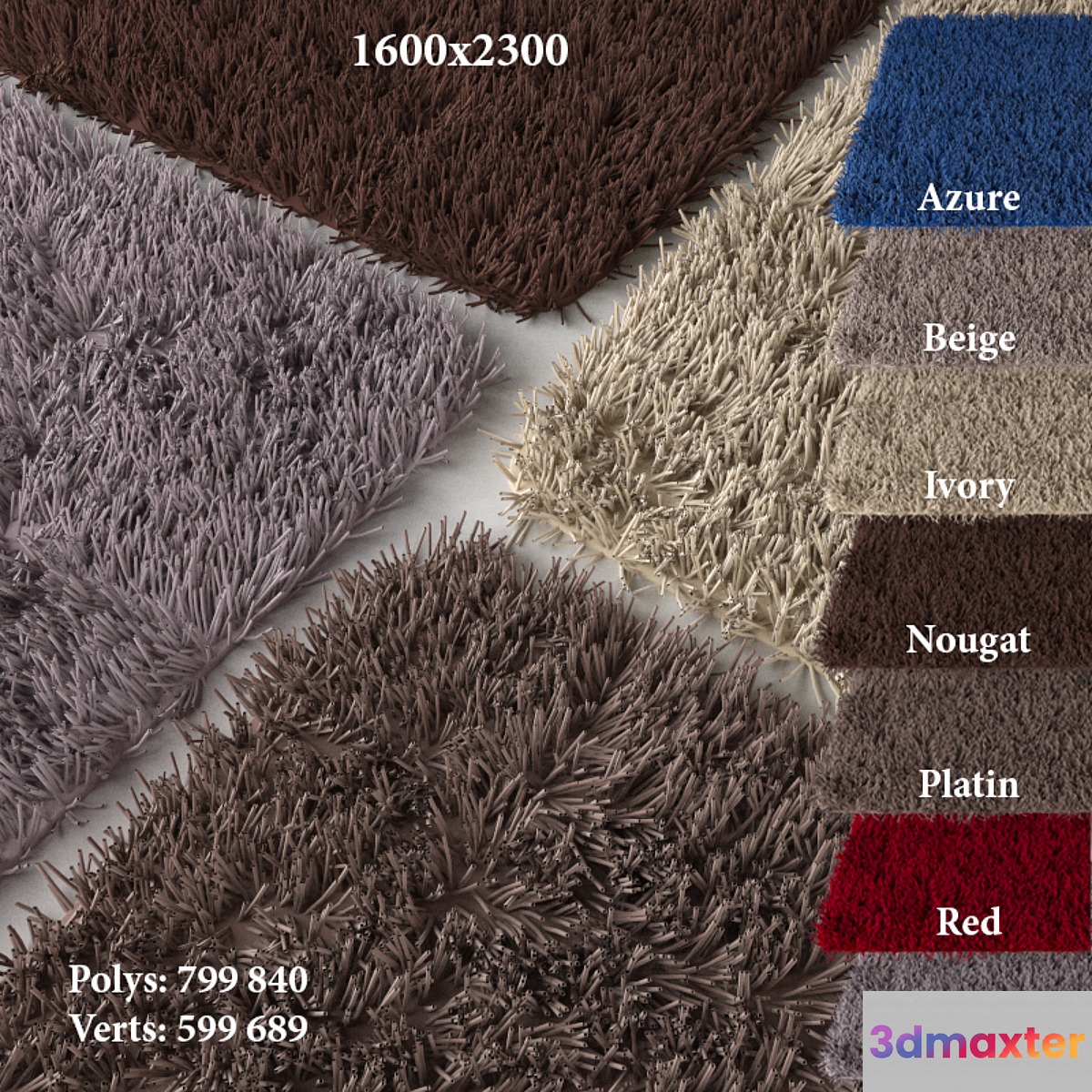 Carpet 1600h2300 Collie (7 colors) 3D Max