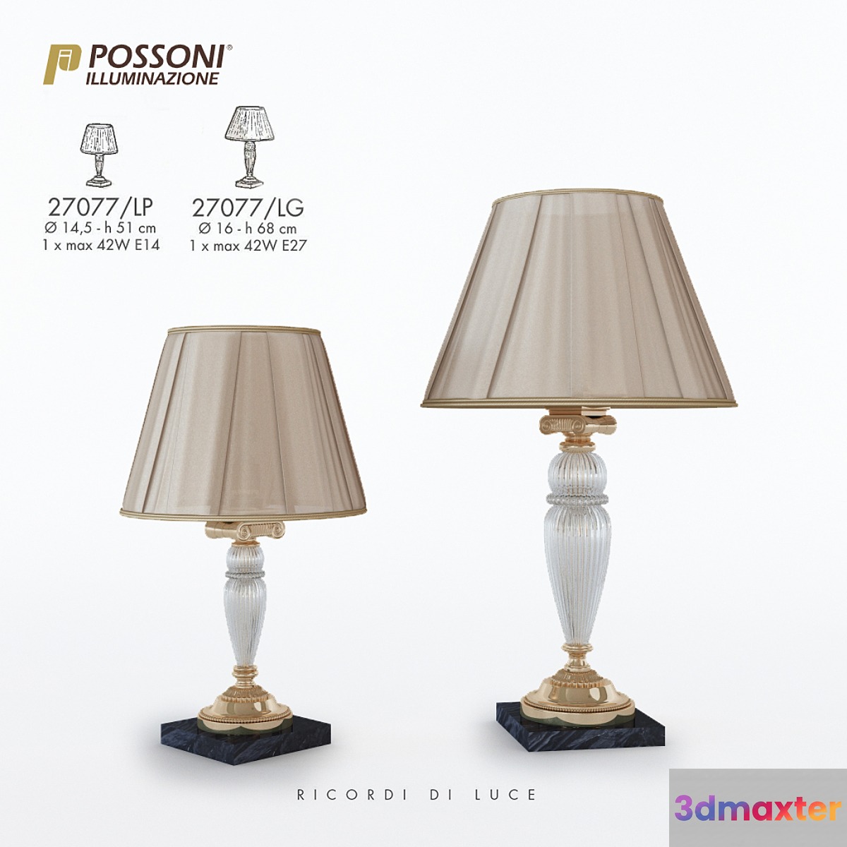 Table lamps Possoni 3D Max