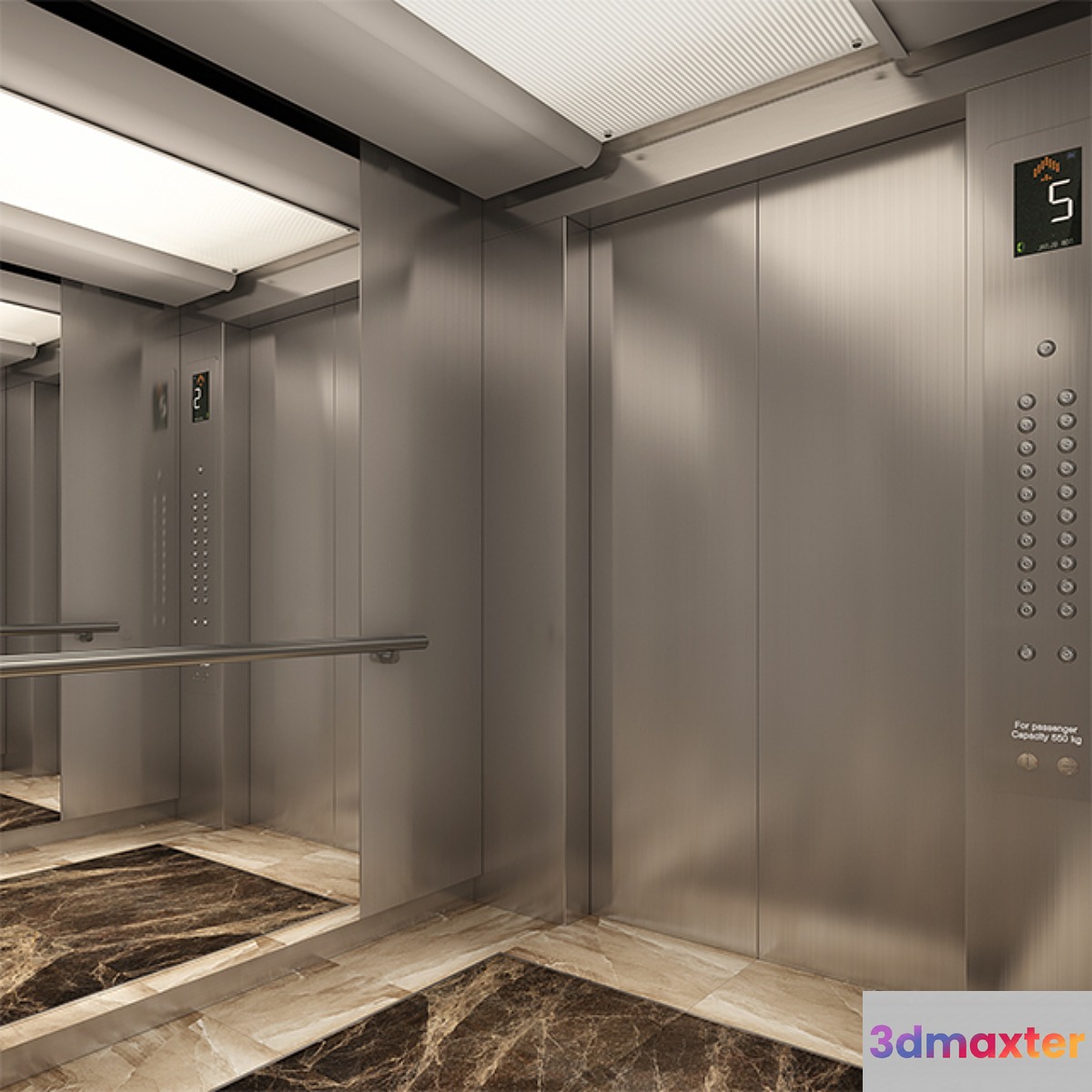 LIFT CAR MODEL_ELEVATOR INTERIOR
