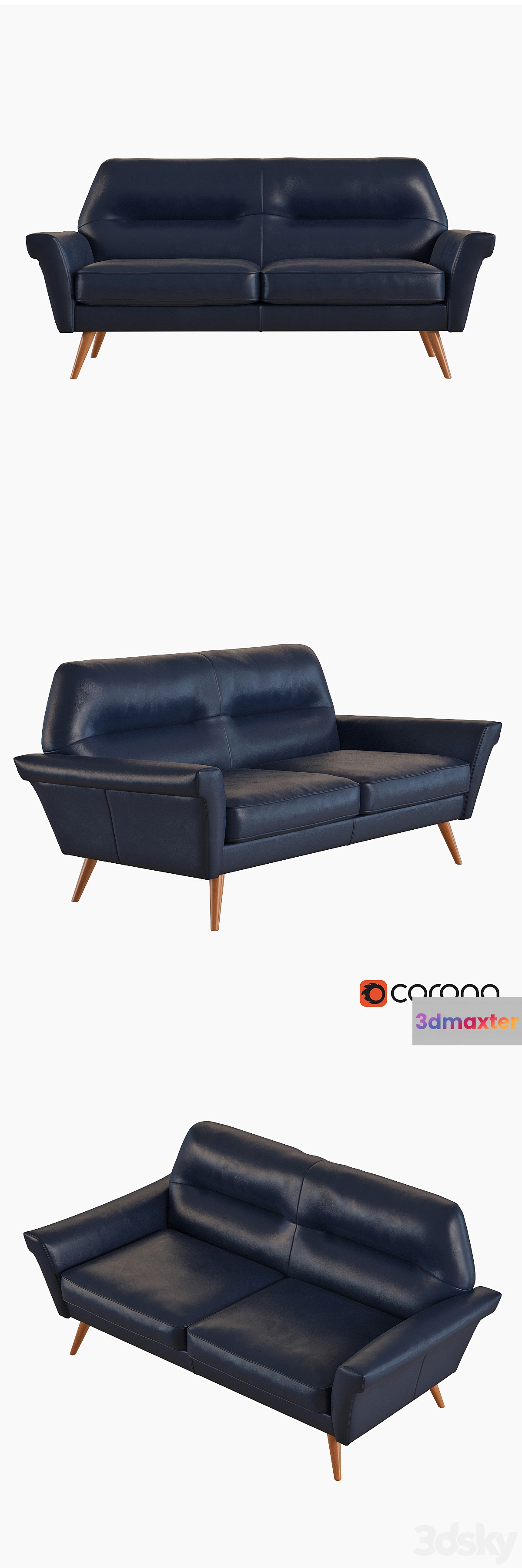 West Elm Denmark Leather Loveseat