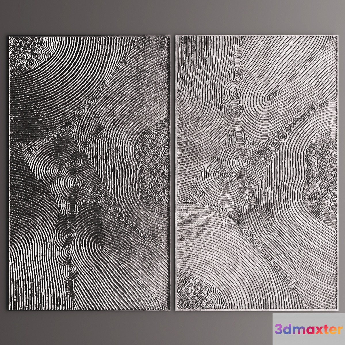 Decor for wall. Panel. 3D - No.44