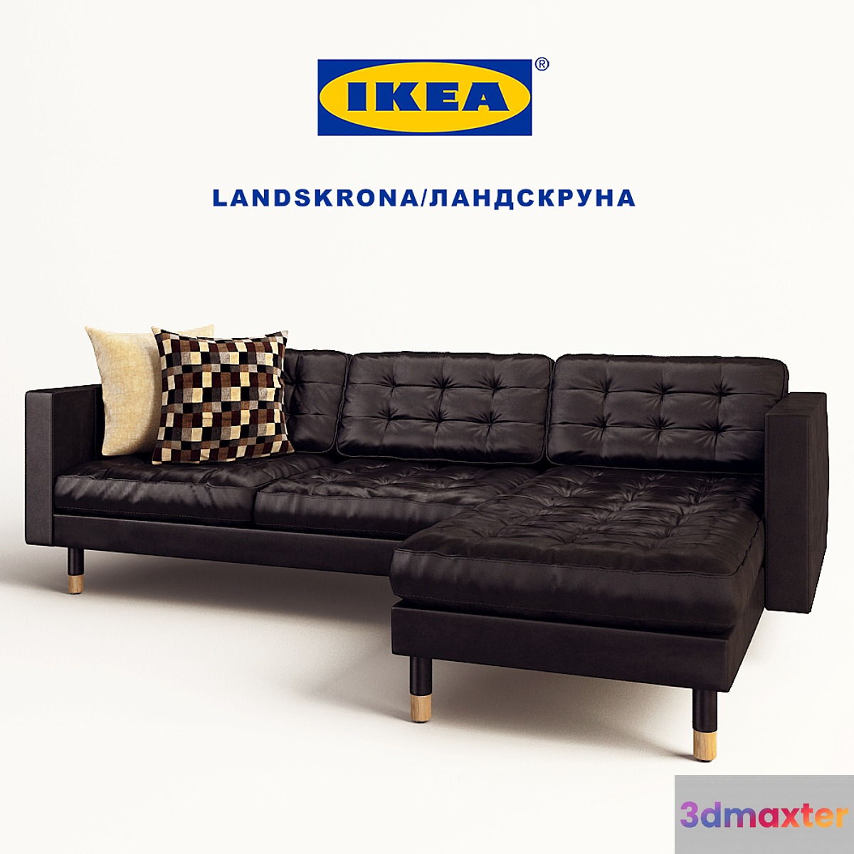 LANDSKRONA _ Landskrona Sofa 3 Seater Sofa 3-seater corner - No.2 3D Max