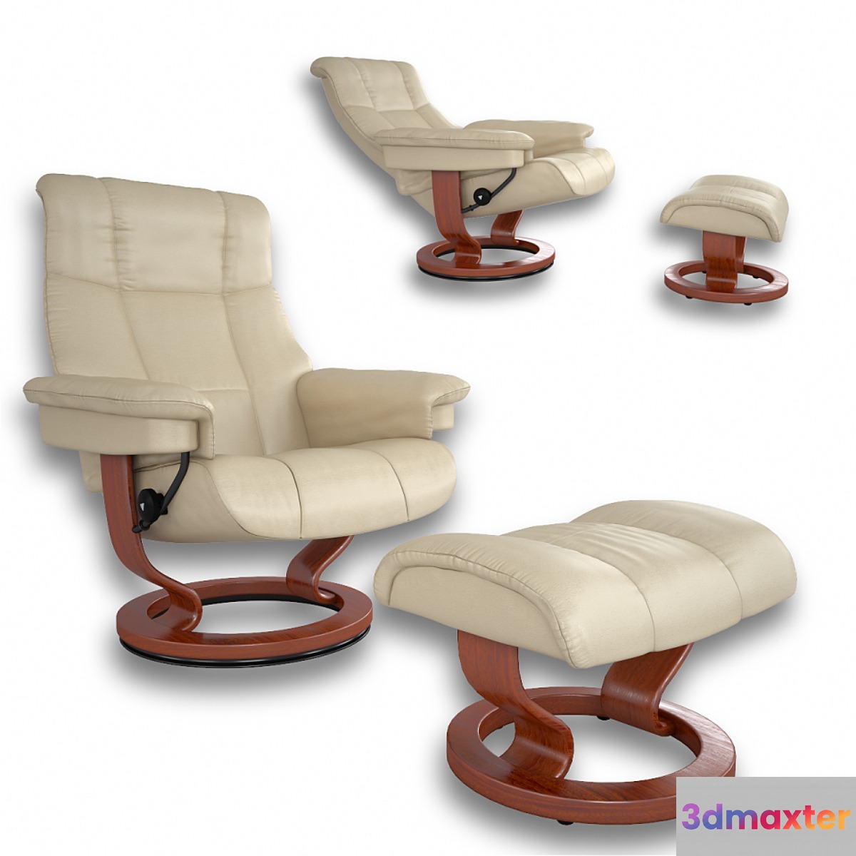 chair Recliner Stressless Mayfair 3D Max