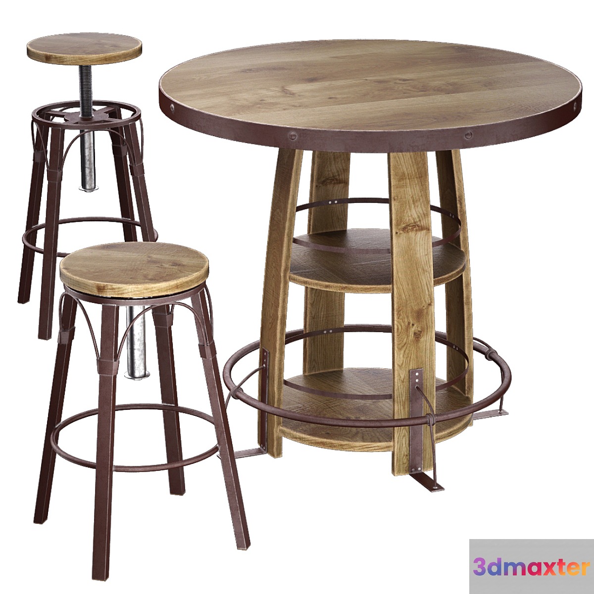 Bayshore Pub Table Set 3D Max