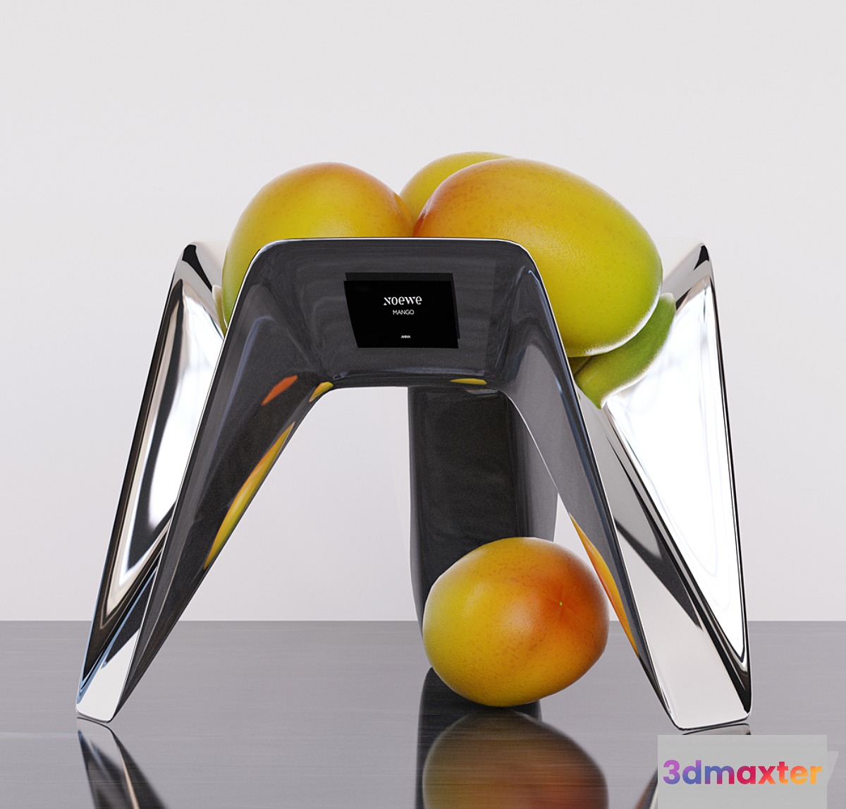 a bowl of fruit in the style of hi-tech - No.2