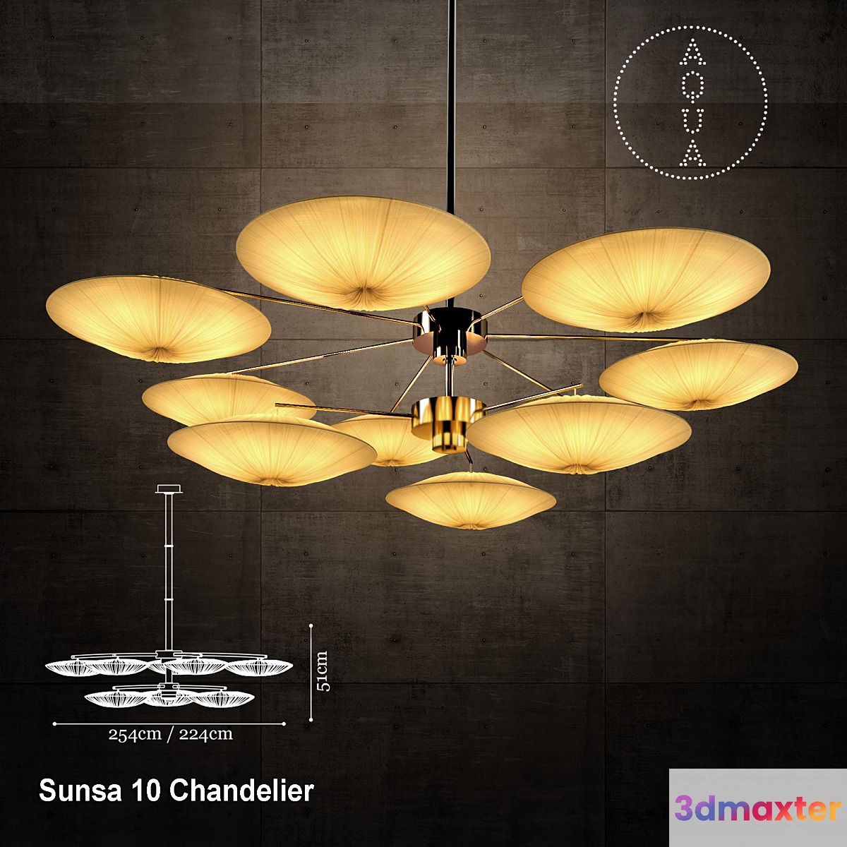 Aqua Creations Sunsa 10 Chandelier - No.3
