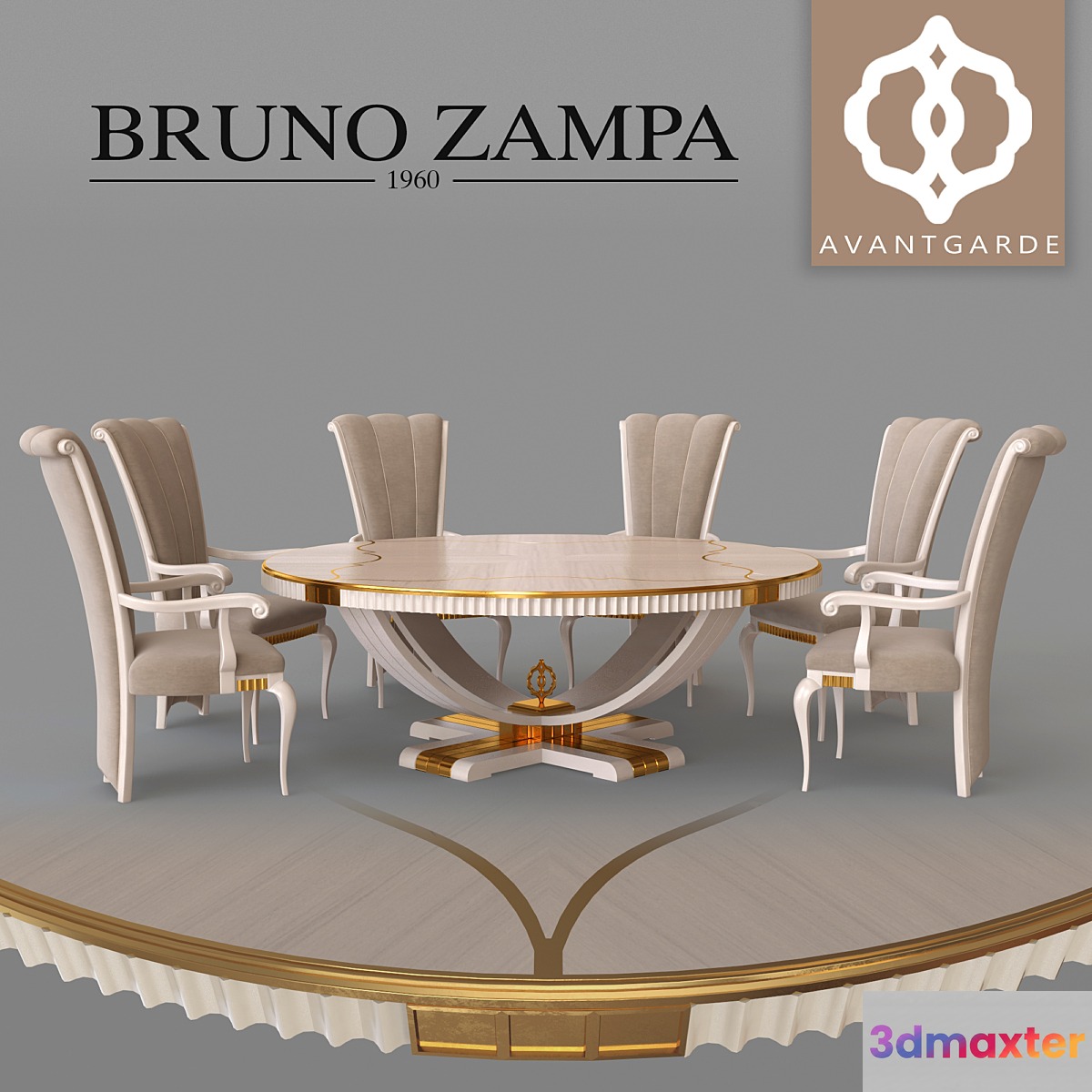 Metropolis dining table and Greta armchair