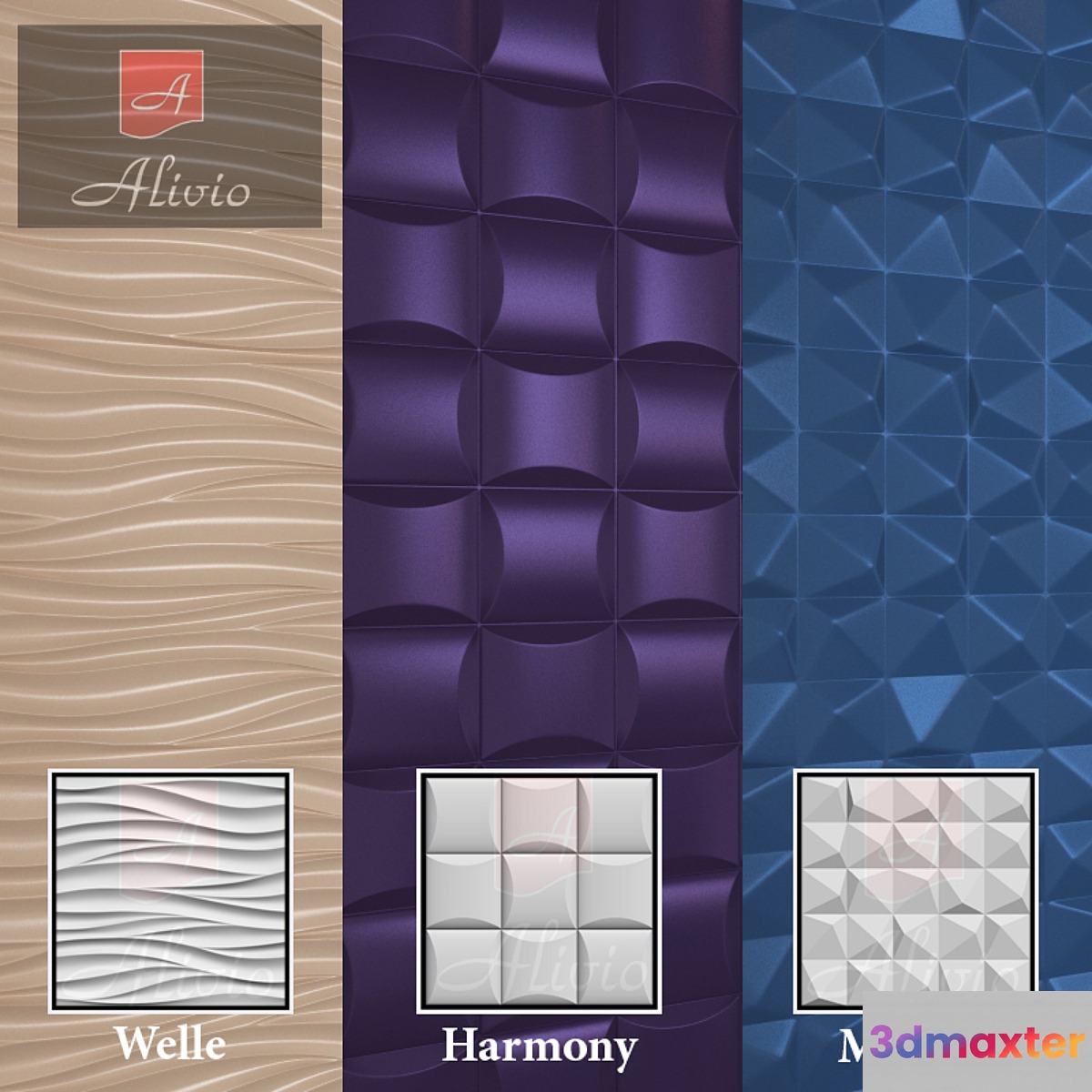 3D Wall Panel (3 pcs.)