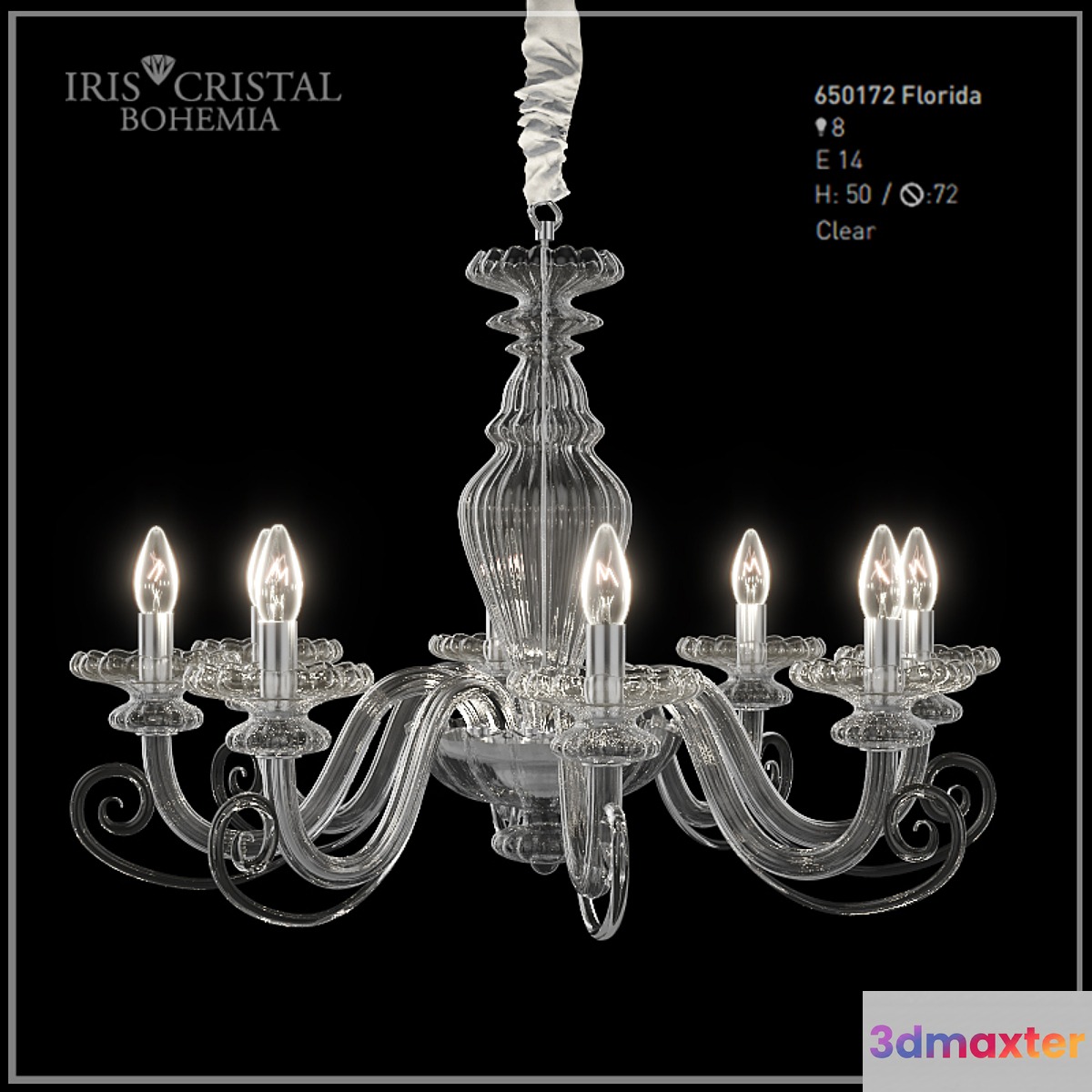 chandelier IRIS Cristal Florida 650 172