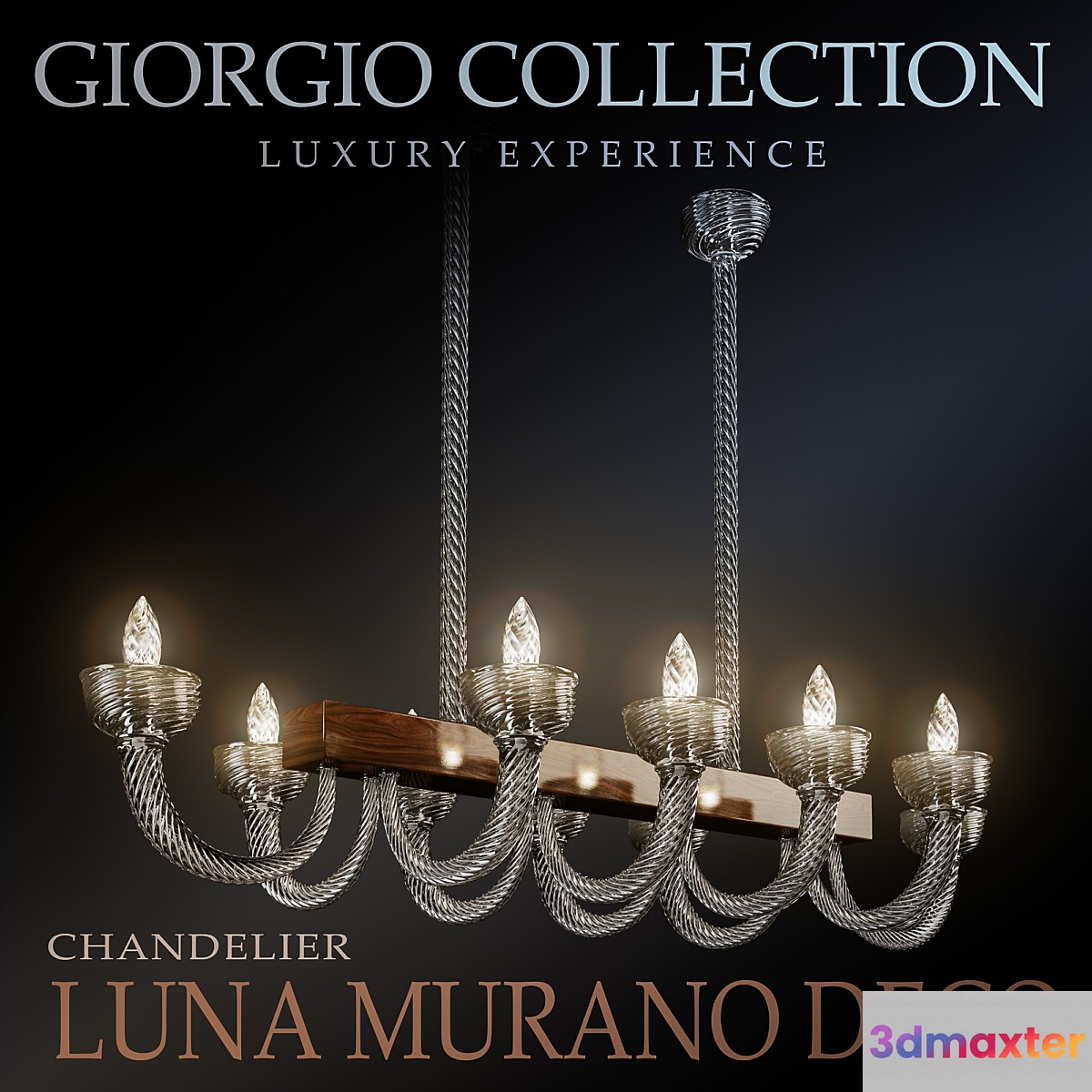 Luna Murano Deco Chandelier