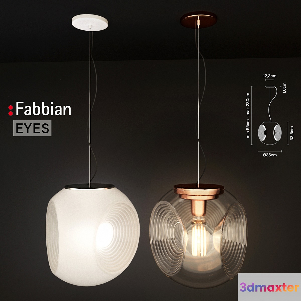 Fabbian Eyes Hanging Lamp