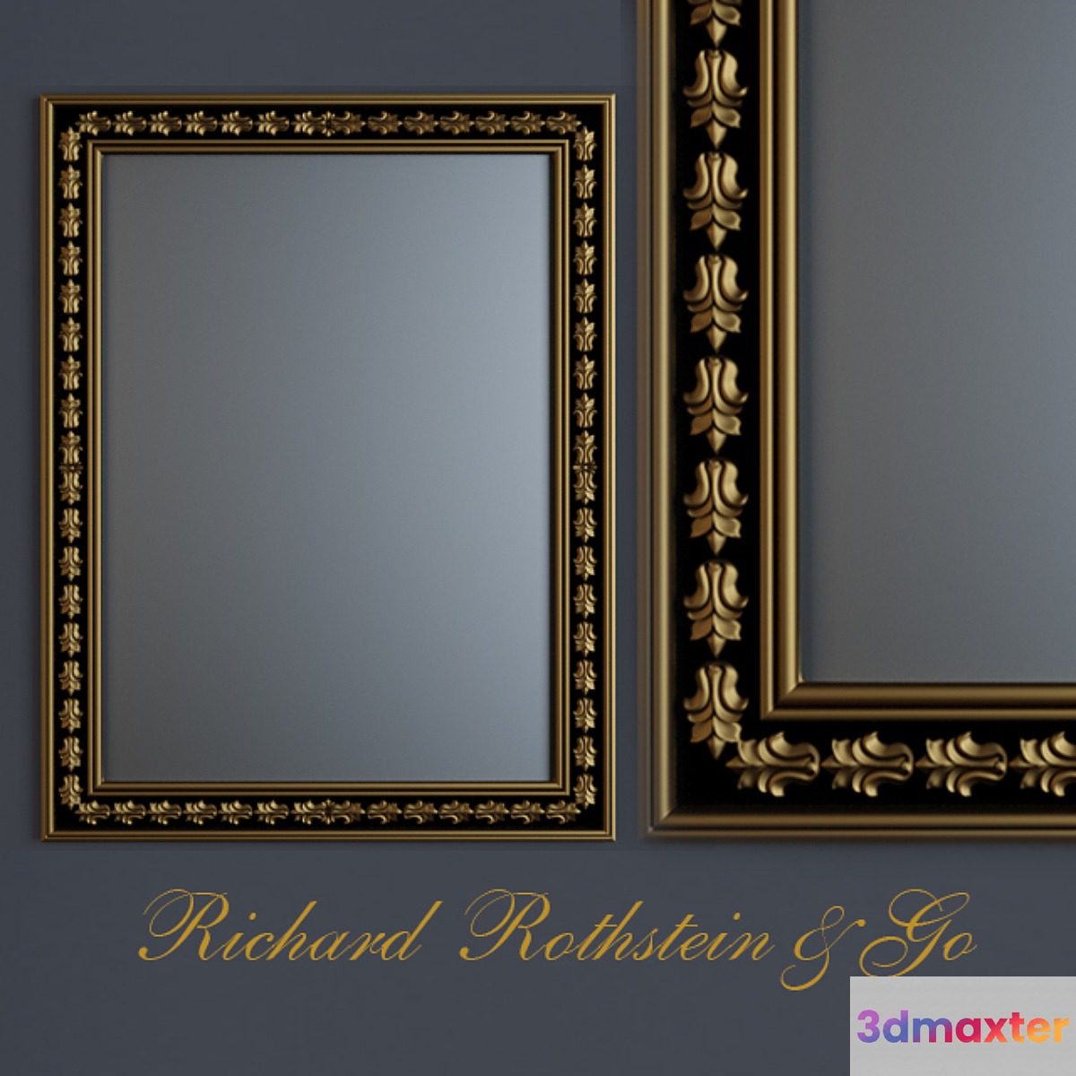Black and Gold Traditional Mirror