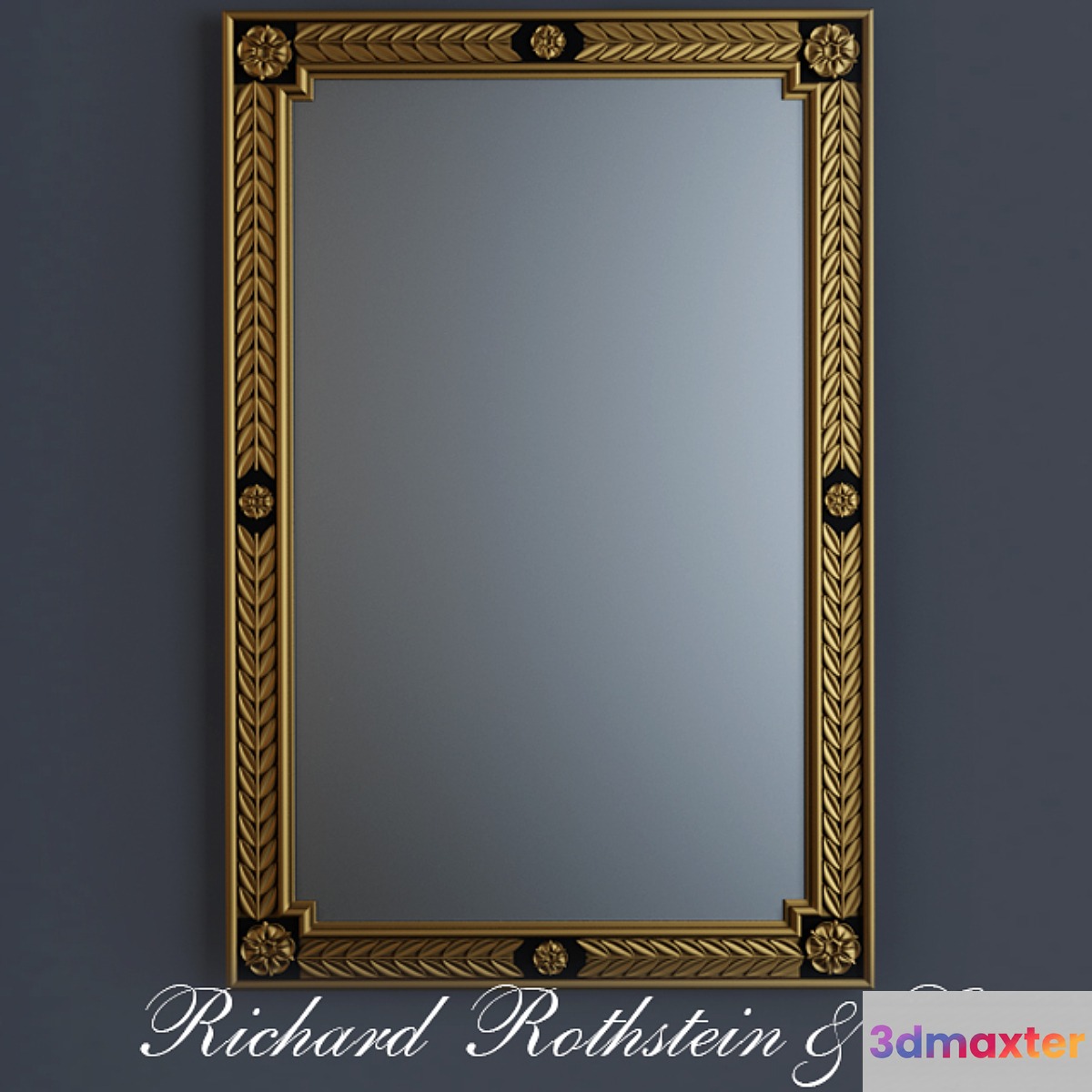 Black and Gold Neoclassical Mirror