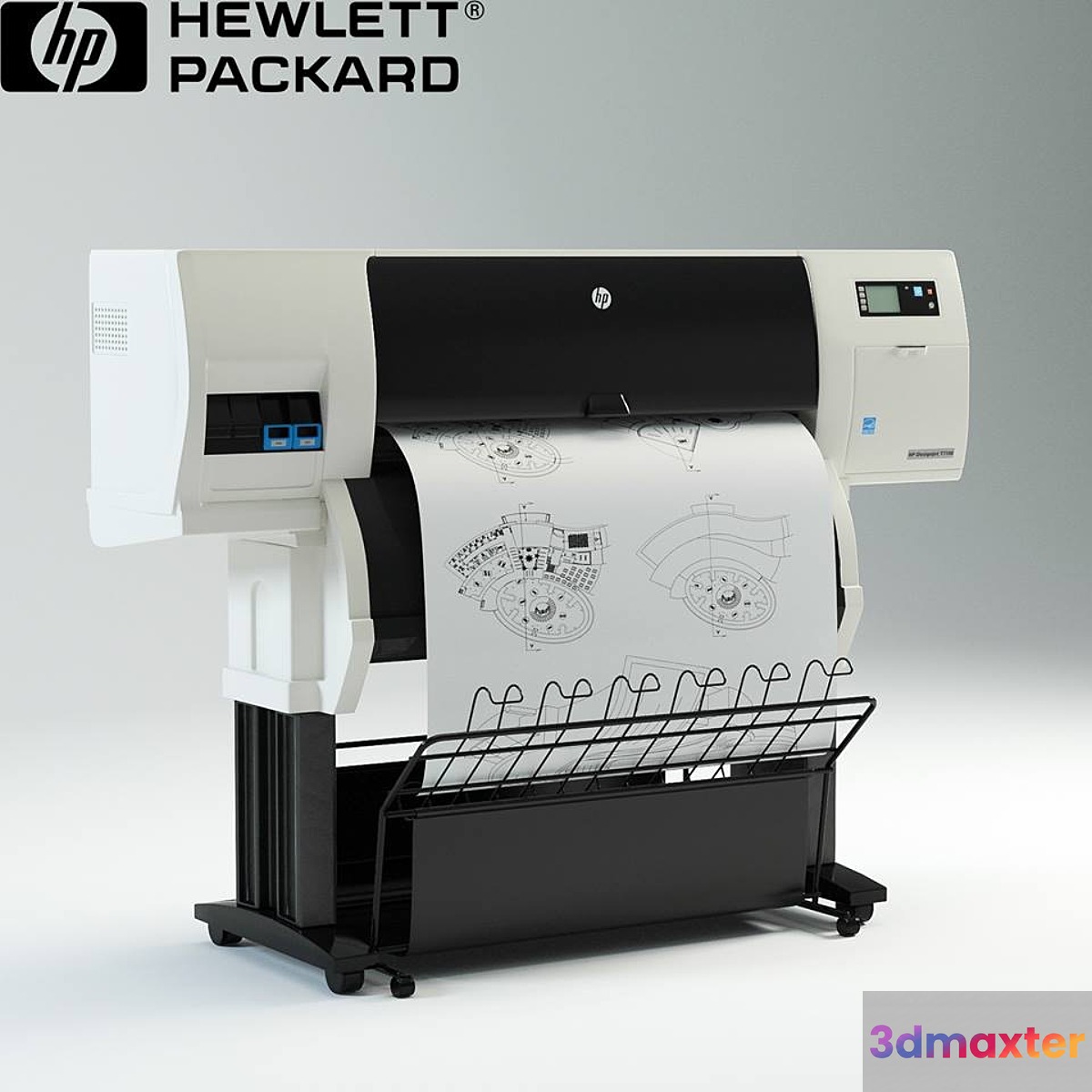 HP Designjet T7100 Printer - plotter 3D Max
