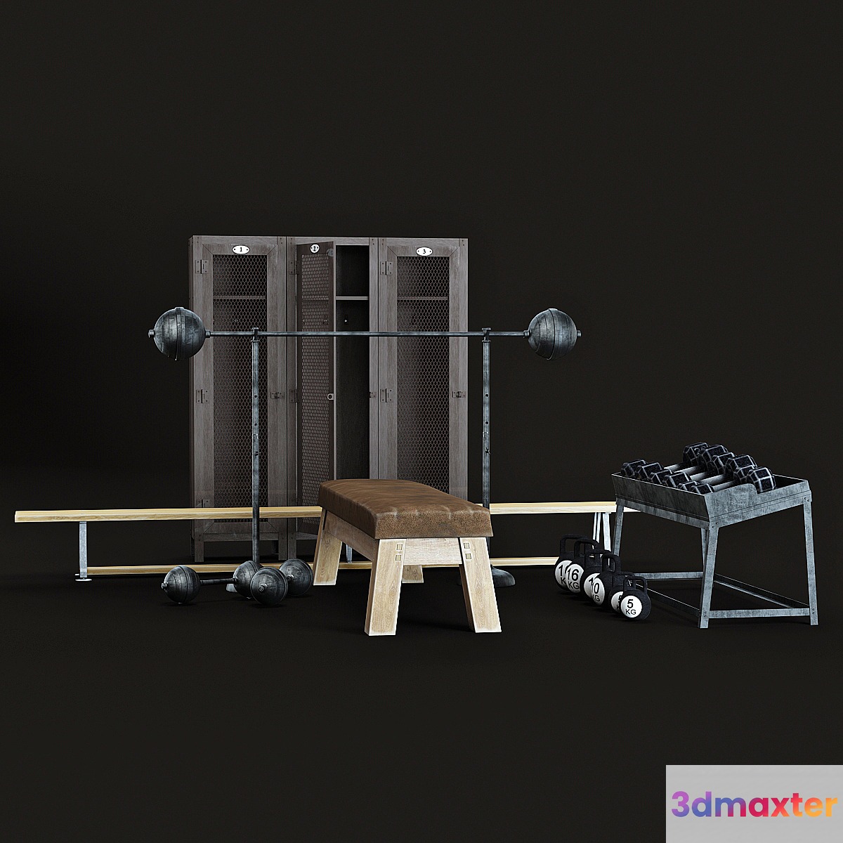 Sport set retro 3D Max
