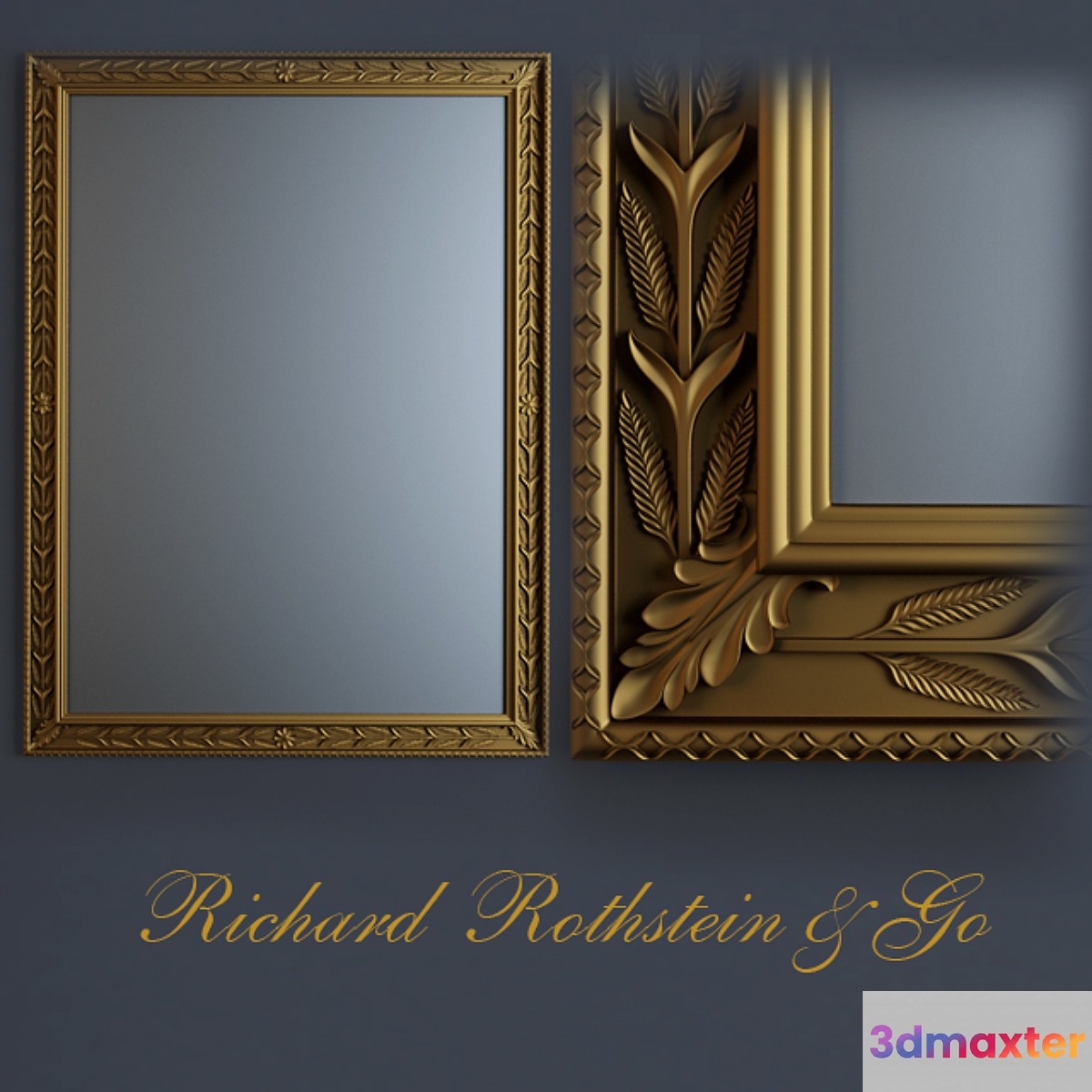 Simple American Wall Mirror 3D Max