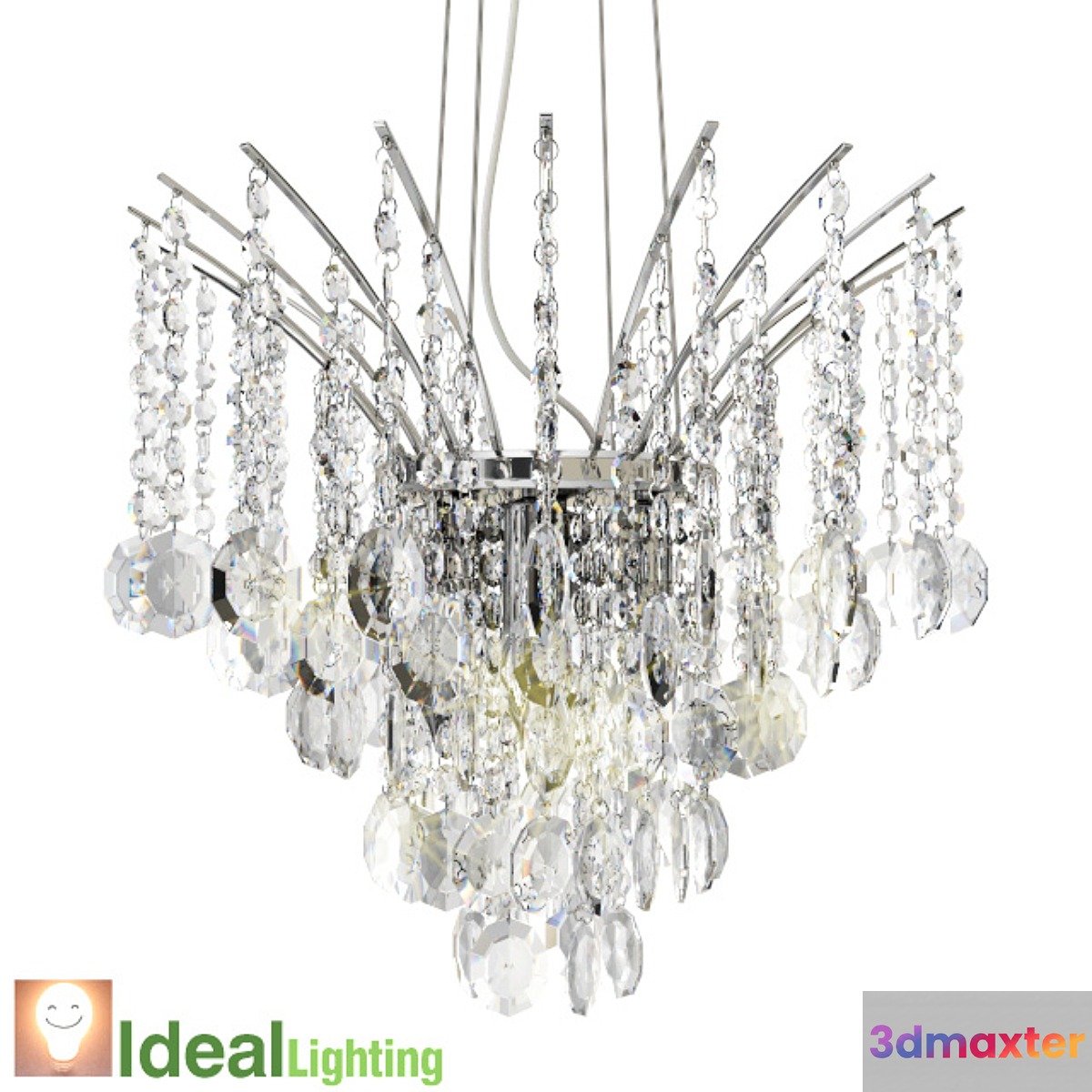 Crystal chandelier IDEAL LUX 41782 3D Max