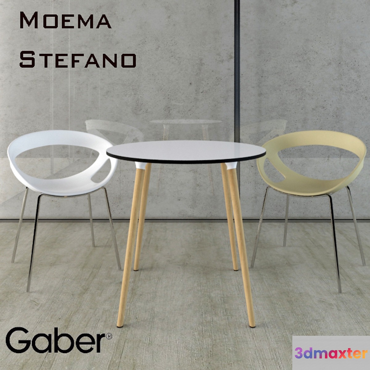 GABER Stefano + Moema chair 3D Max