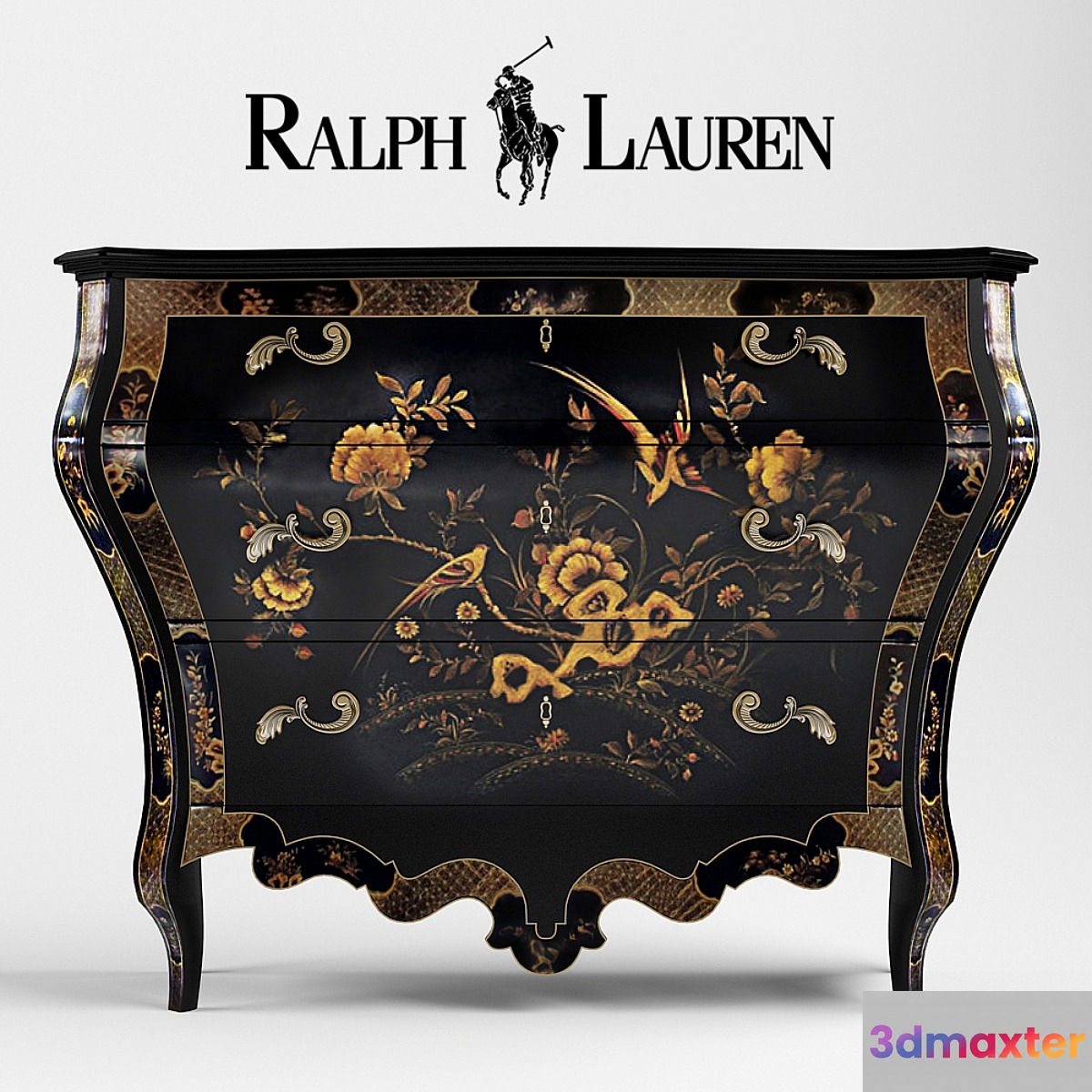 The Heiress Painted Bombé Chest 7501-48